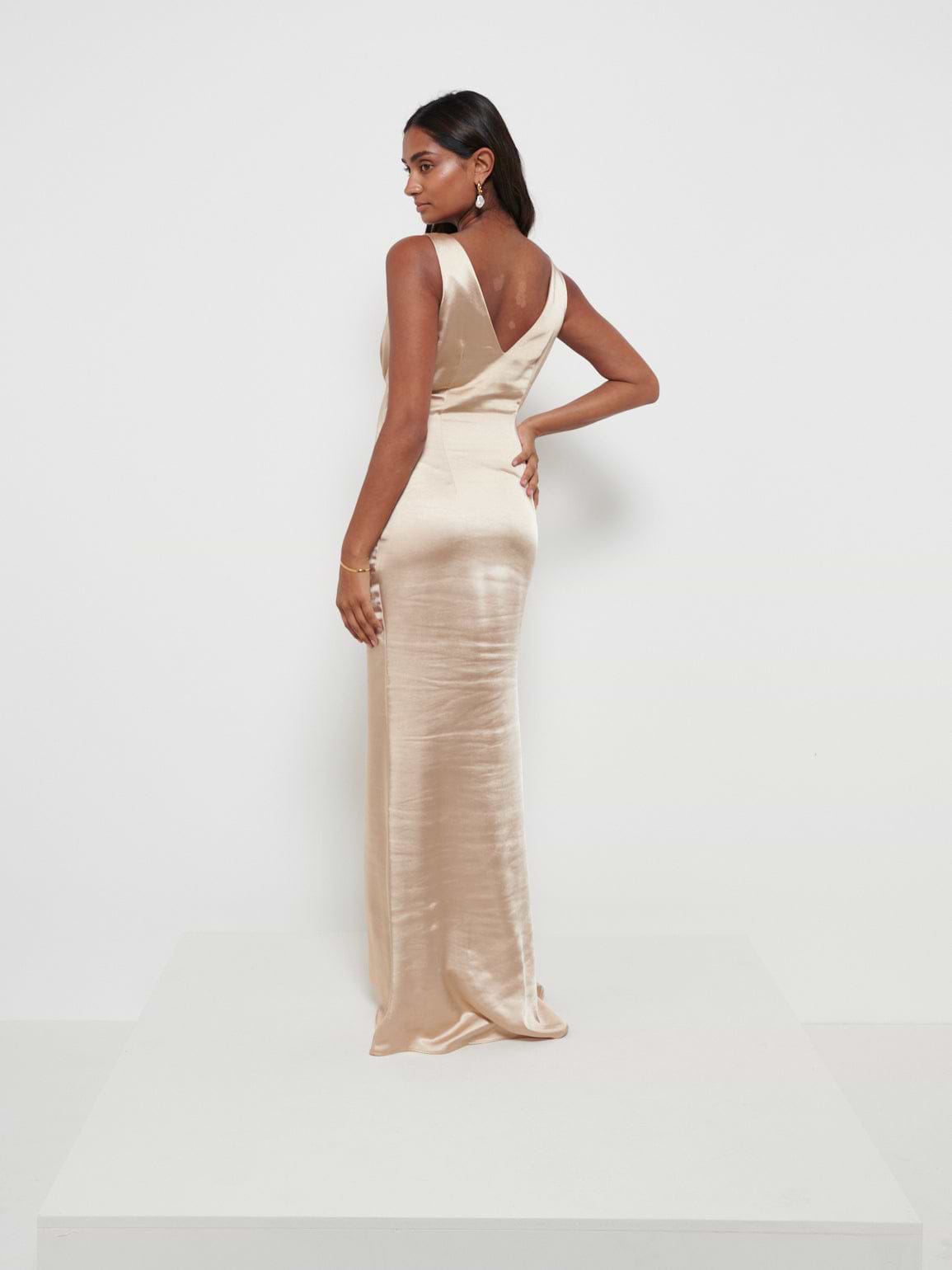 Esmee Maxi Bridesmaid Dress - Matte Bronze
