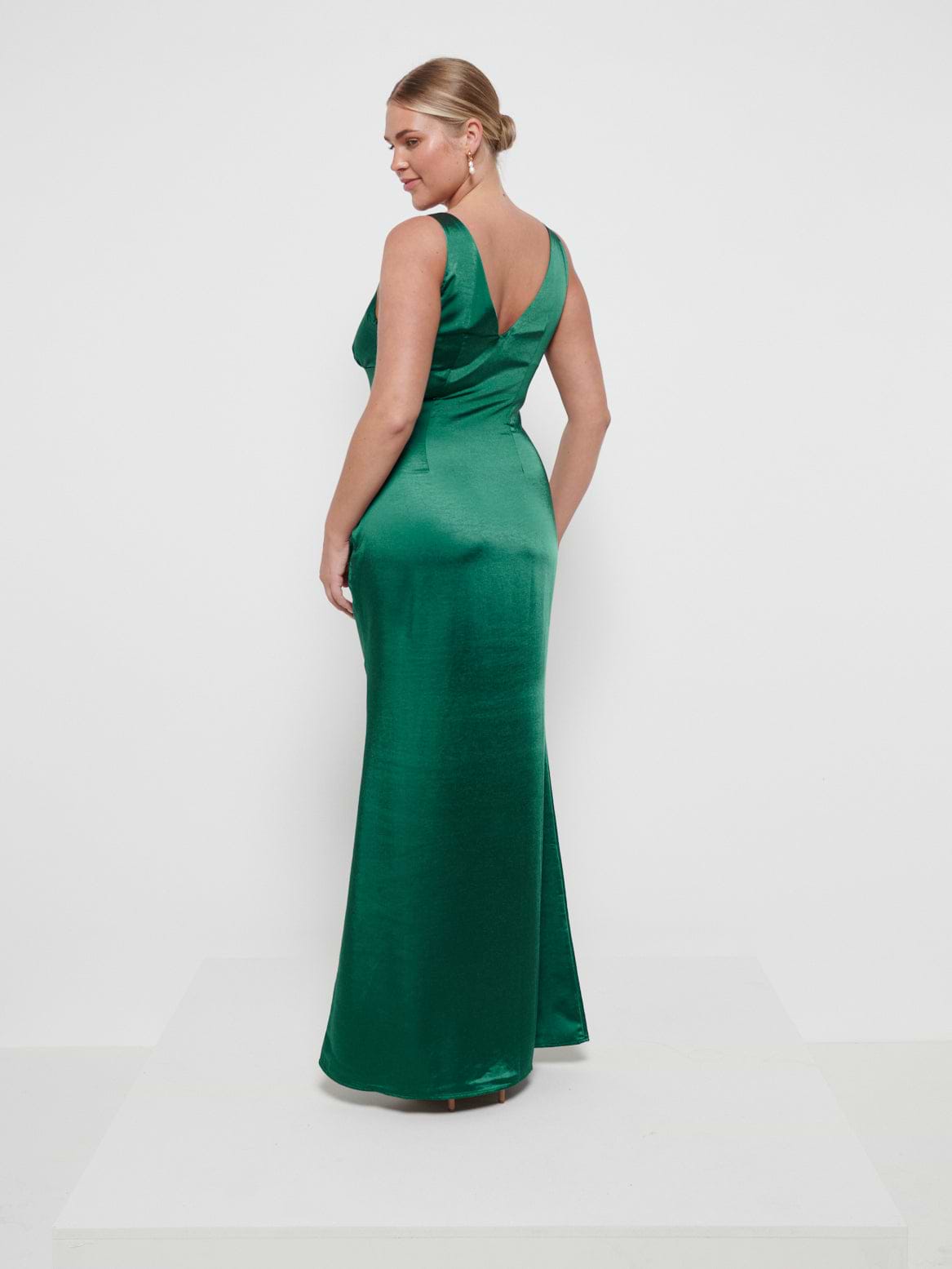 Esmee Maxi Bridesmaid Dress - Matte Emerald