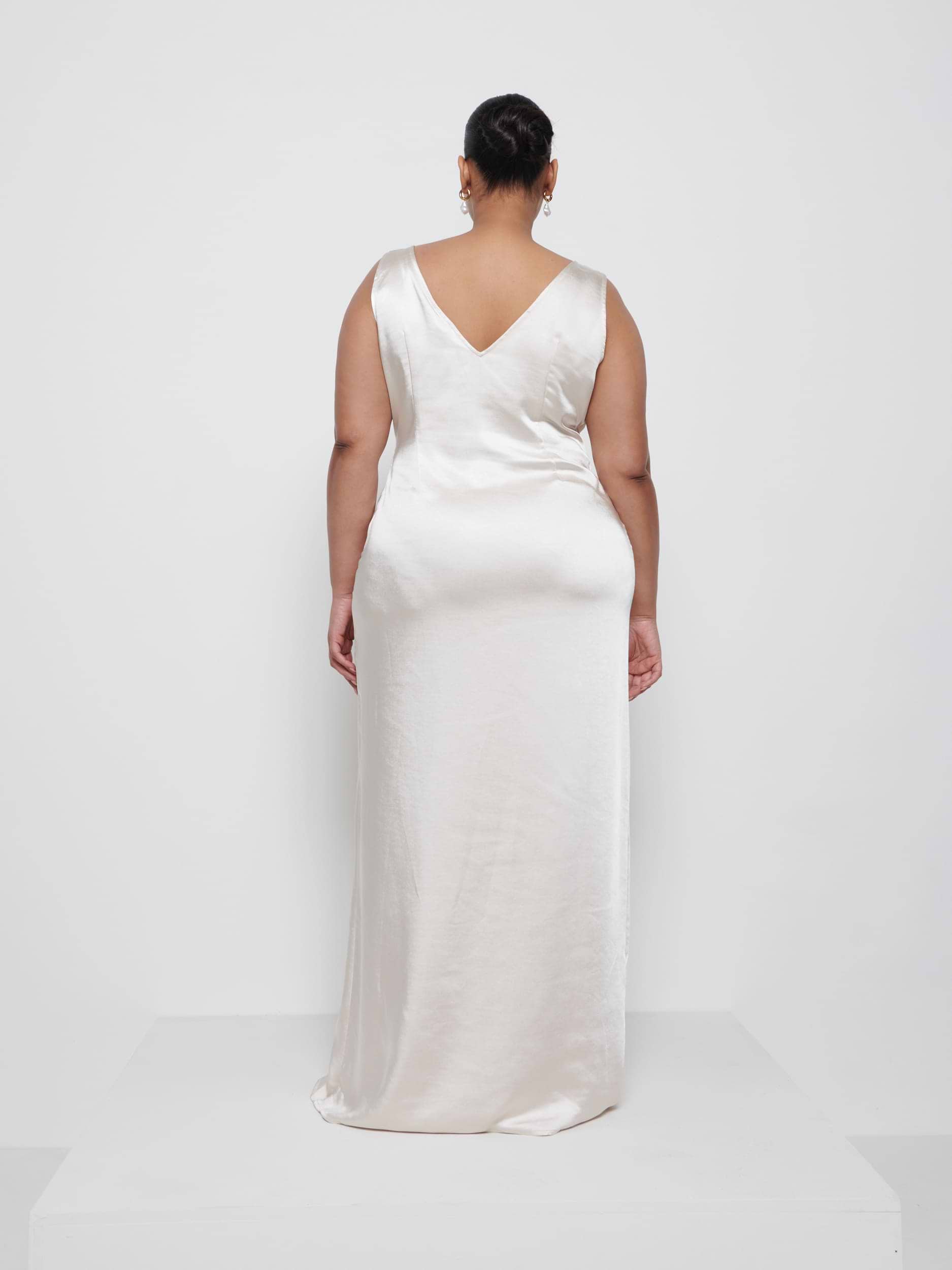 Esmee Wrap Maxi Bridesmaid Dress Curve - Champagne