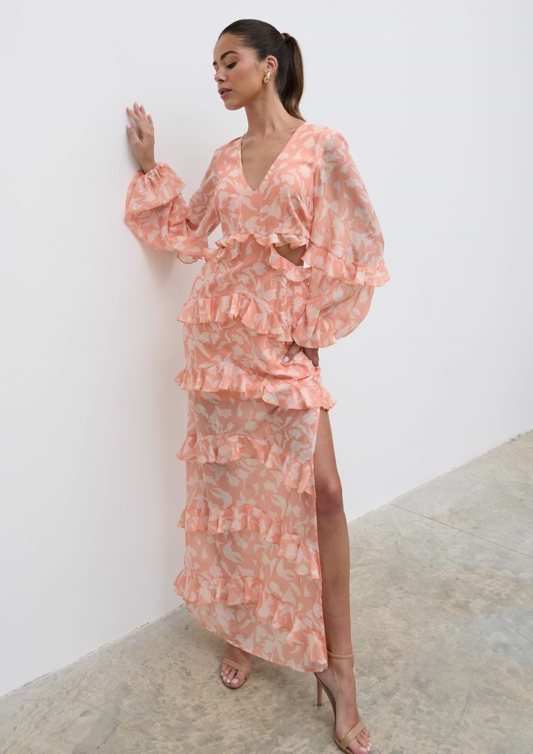 Evie Maxi Dress - Terracotta Petal