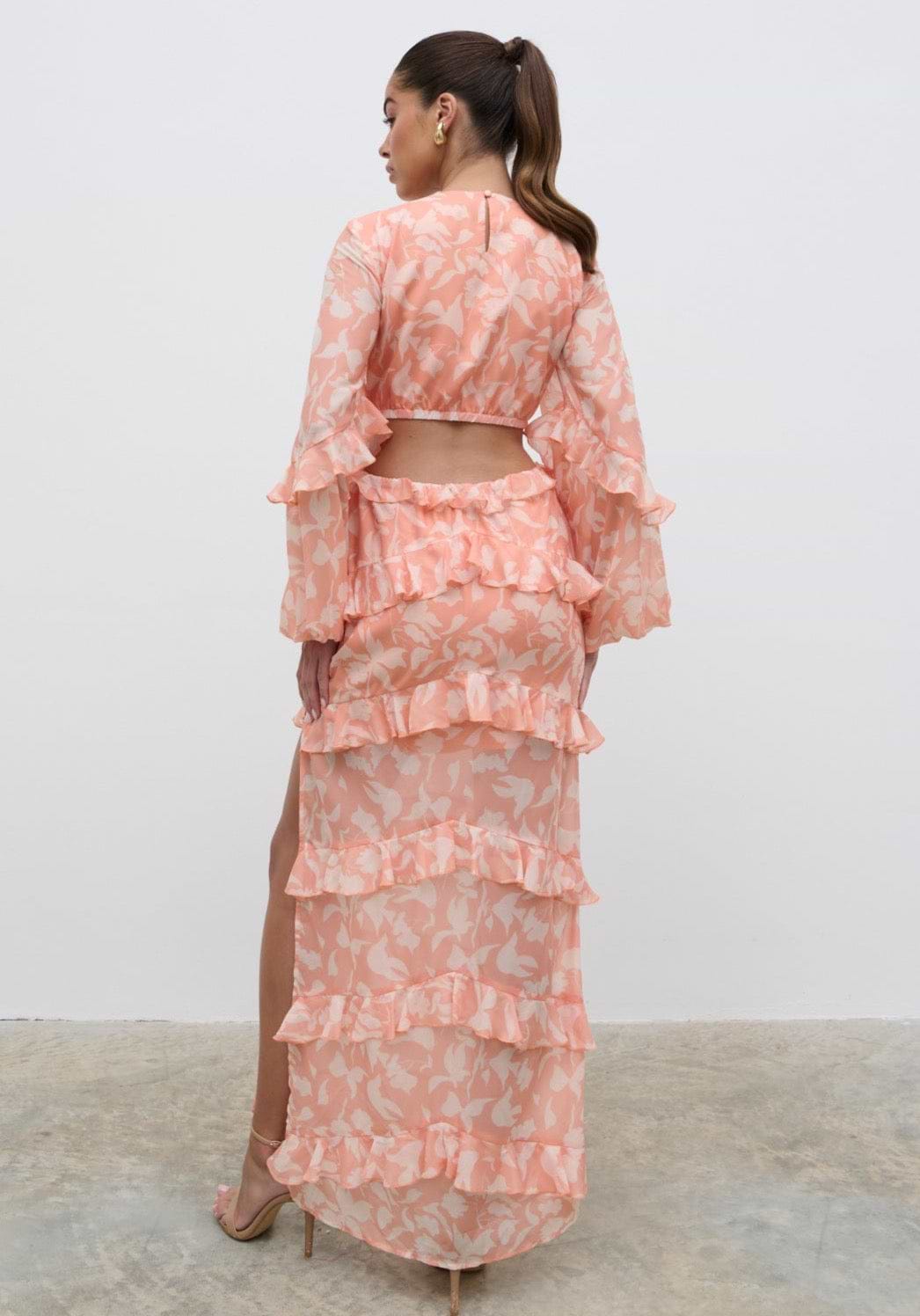 Evie Maxi Dress - Terracotta Petal