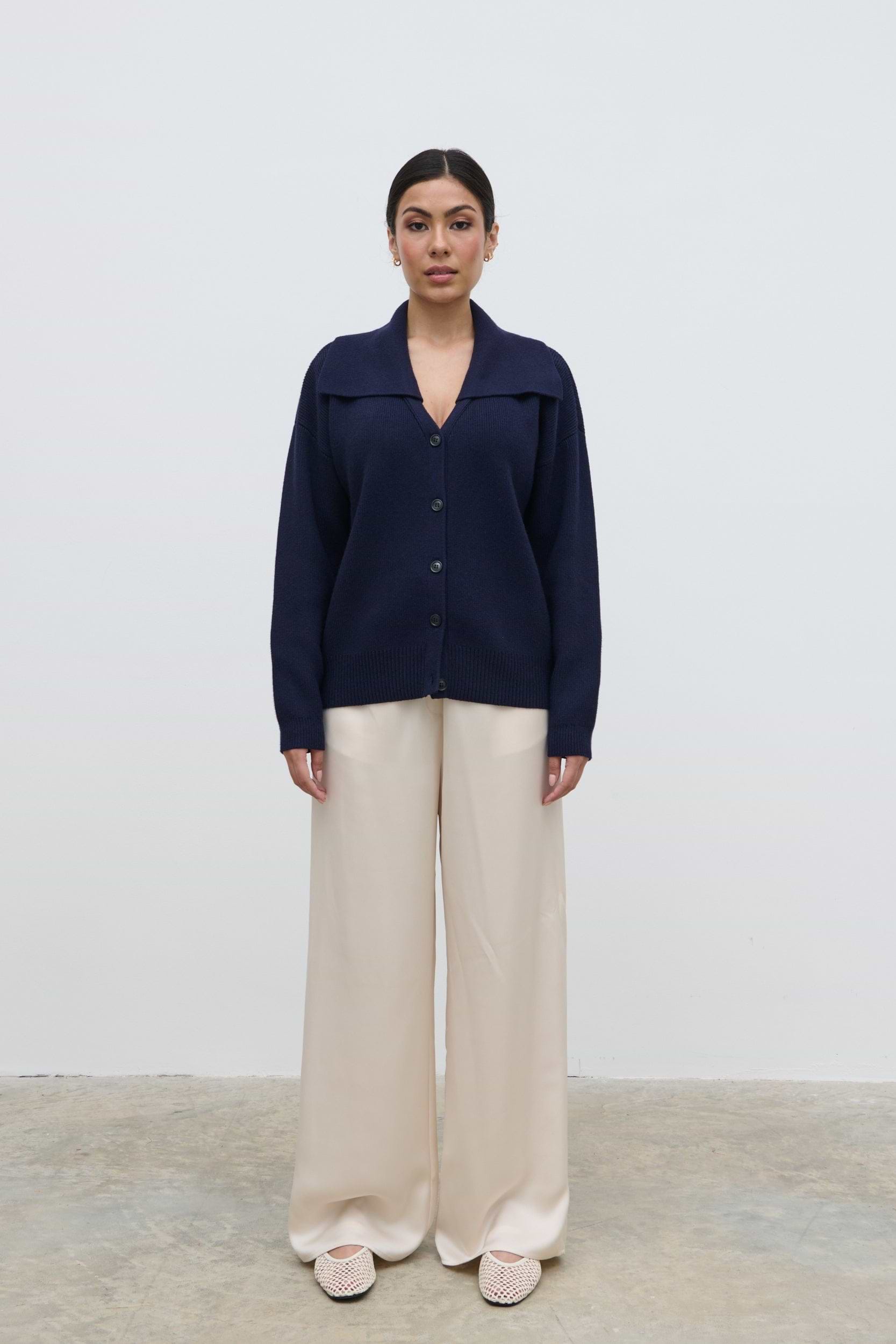 Fallon Knit Cardigan - Navy