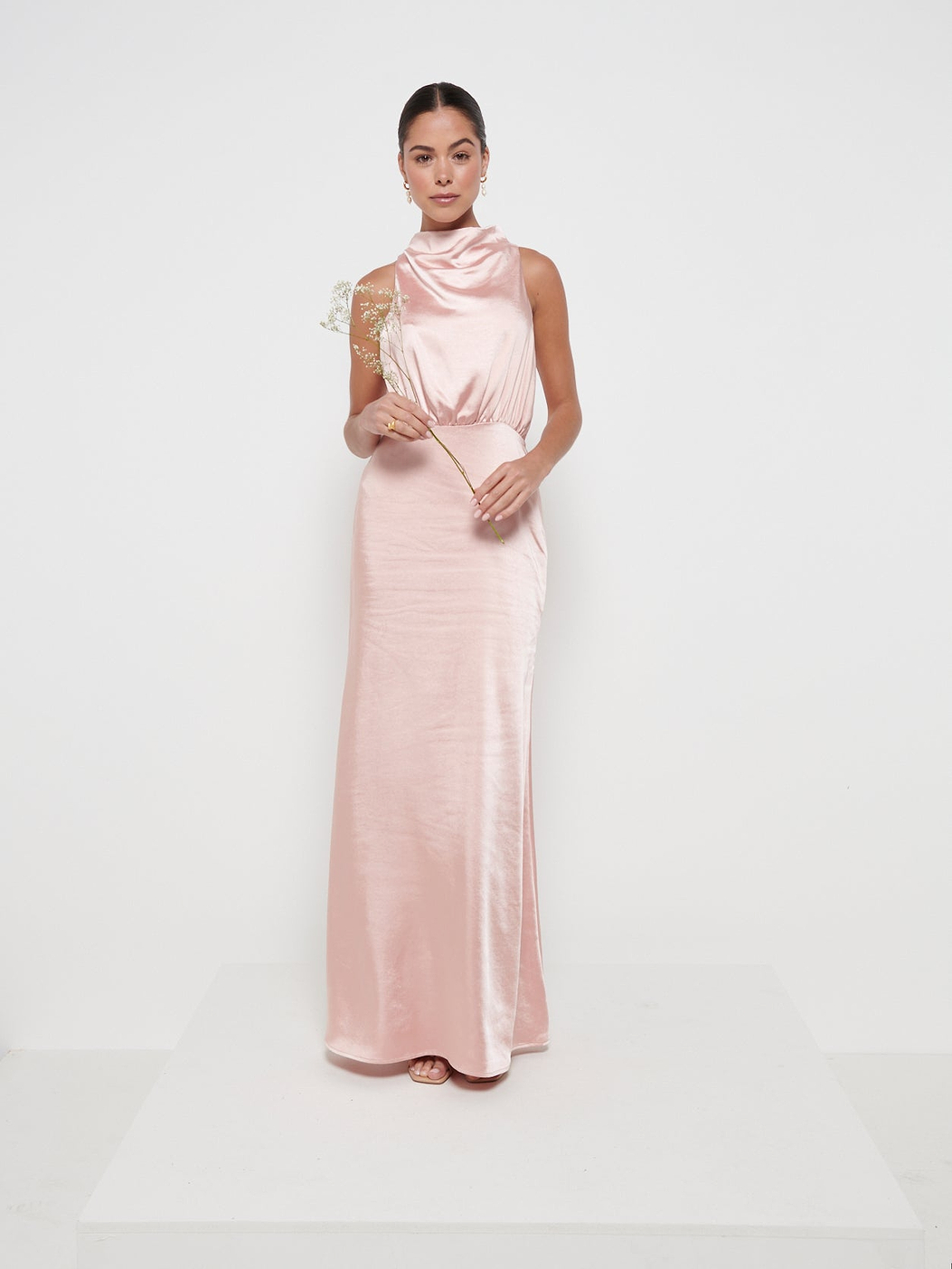 Farrah Maxi Bridesmaid Dress - Matte True Blush
