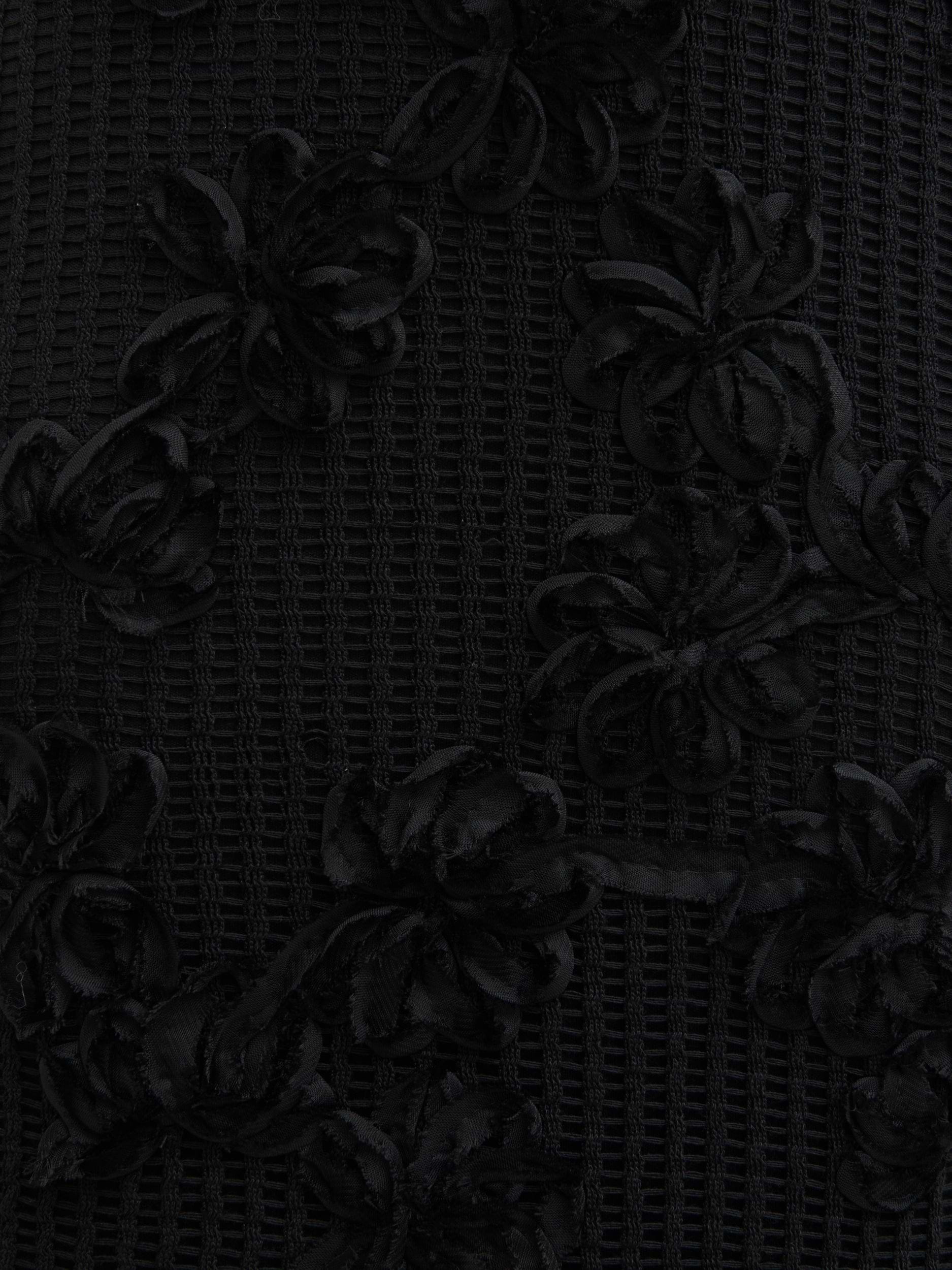 Gigou Crochet Floral Maxi Dress - Black