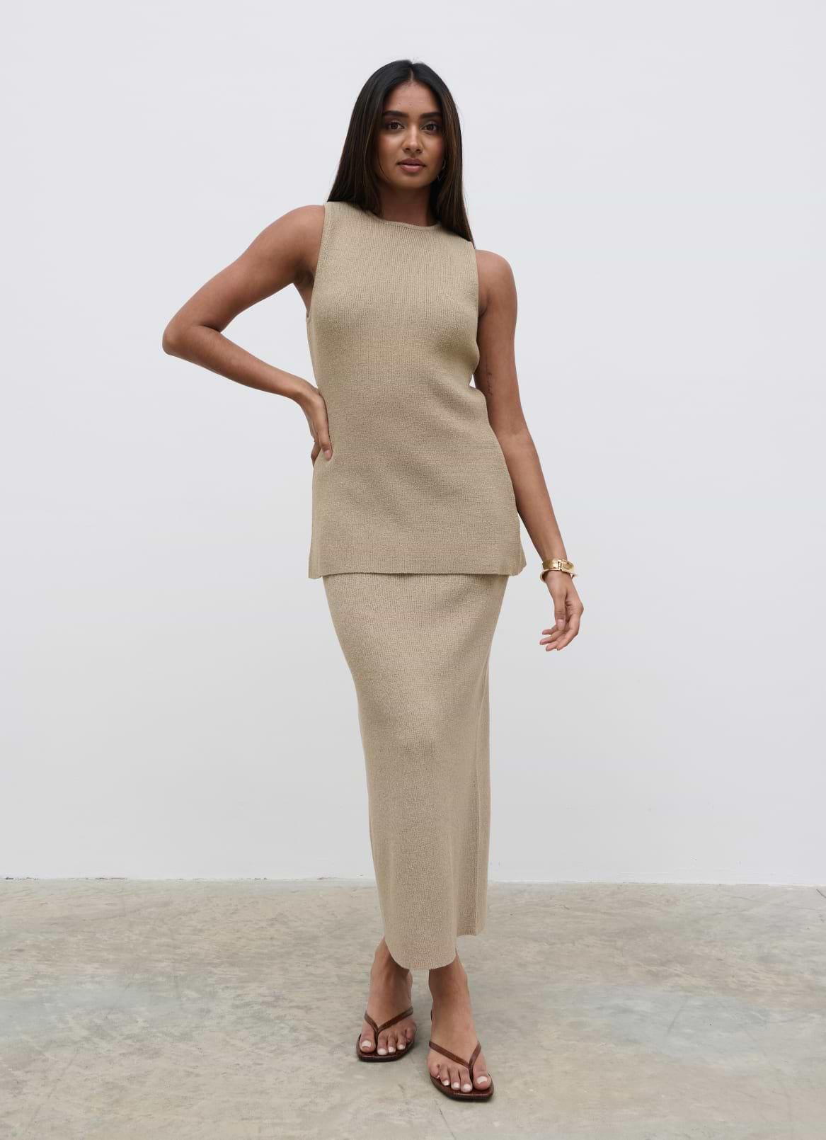 Goldie Knit Top - Oatmeal