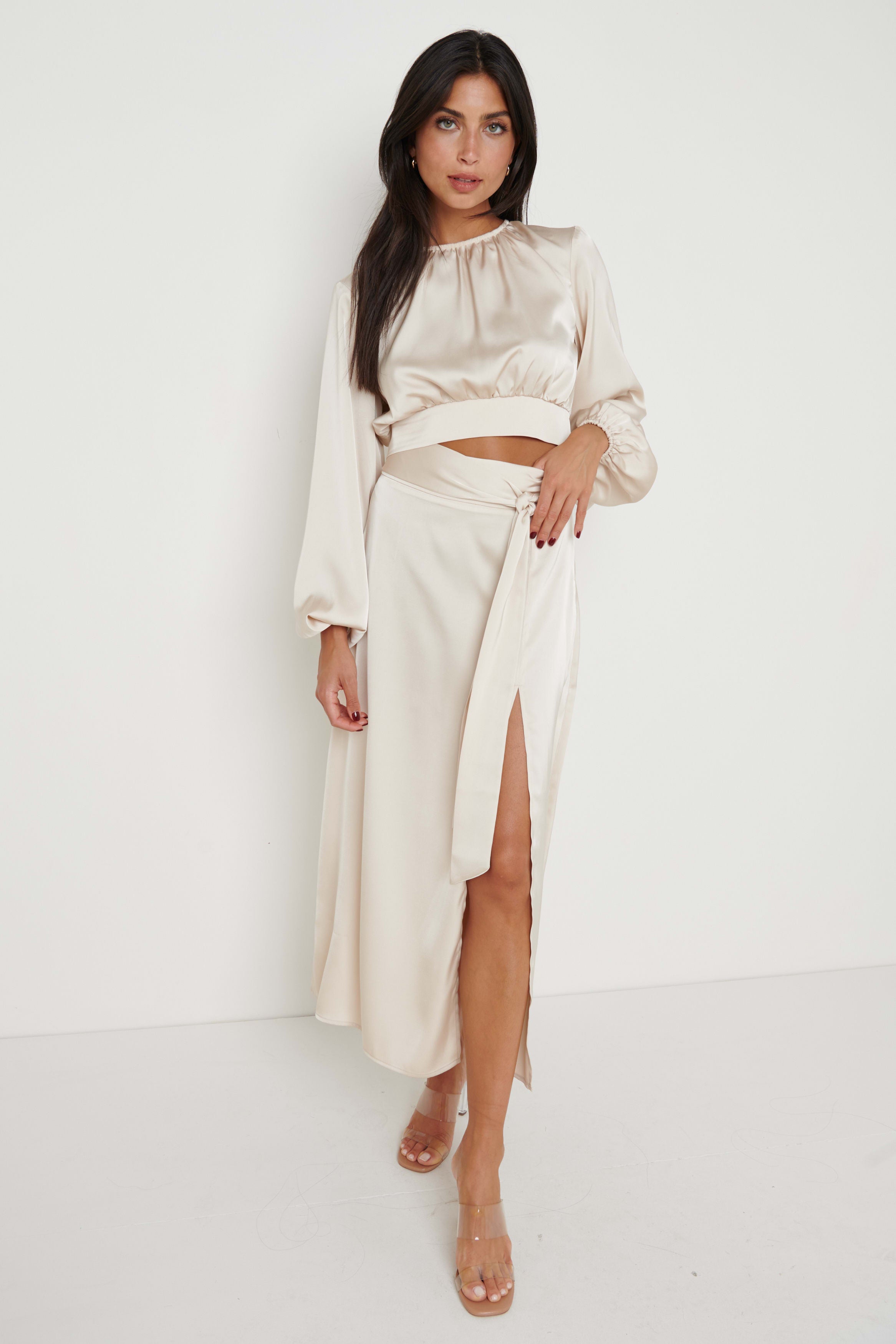 Hadley Balloon Sleeve Blouse - Oyster