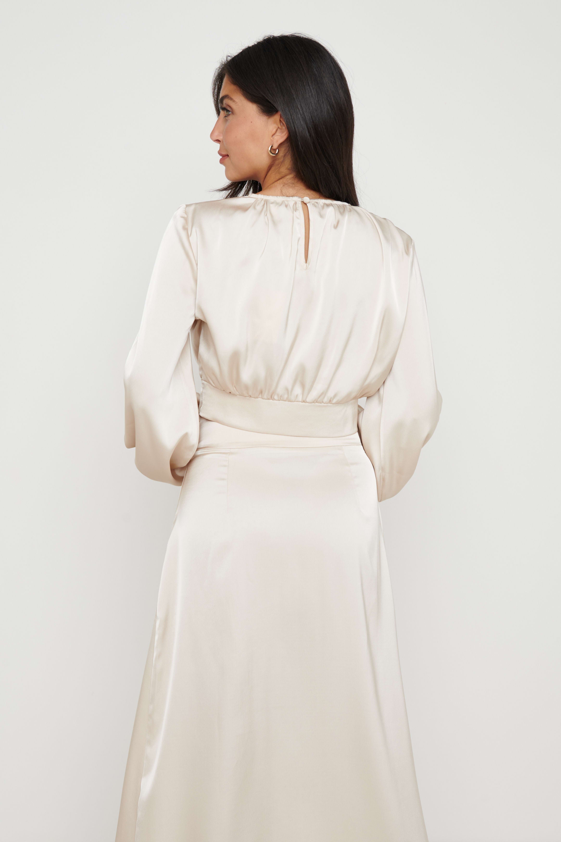 Hadley Balloon Sleeve Blouse - Oyster
