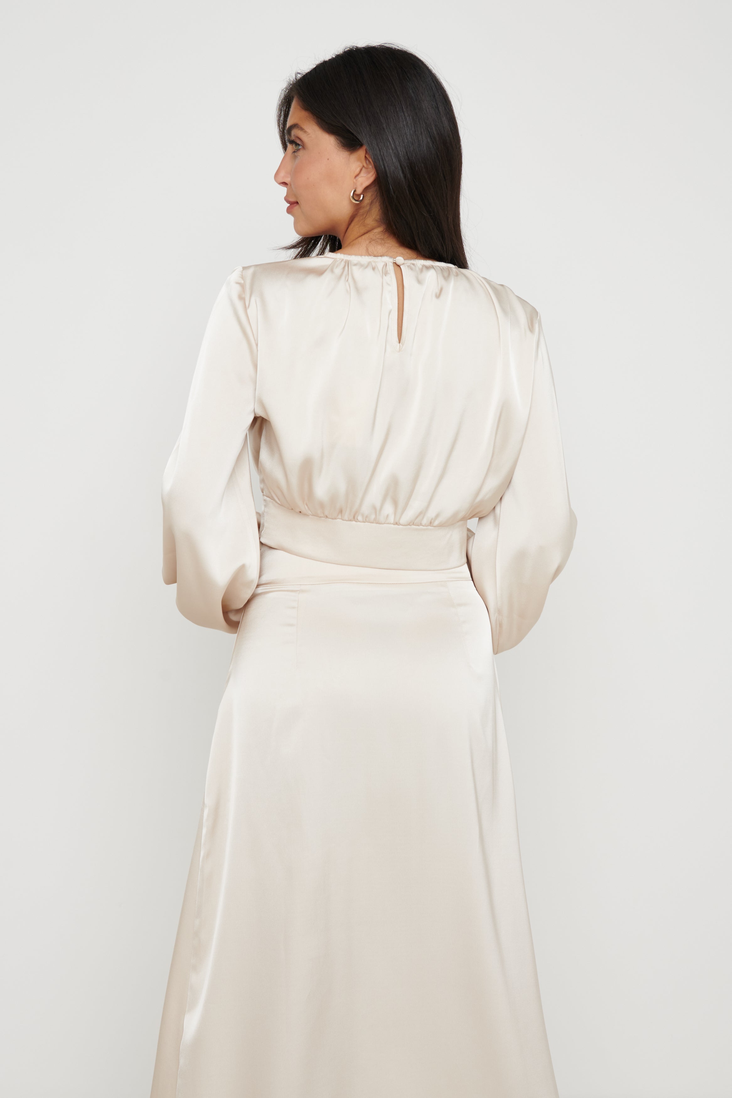 Hadley Tie Midaxi Skirt - Oyster