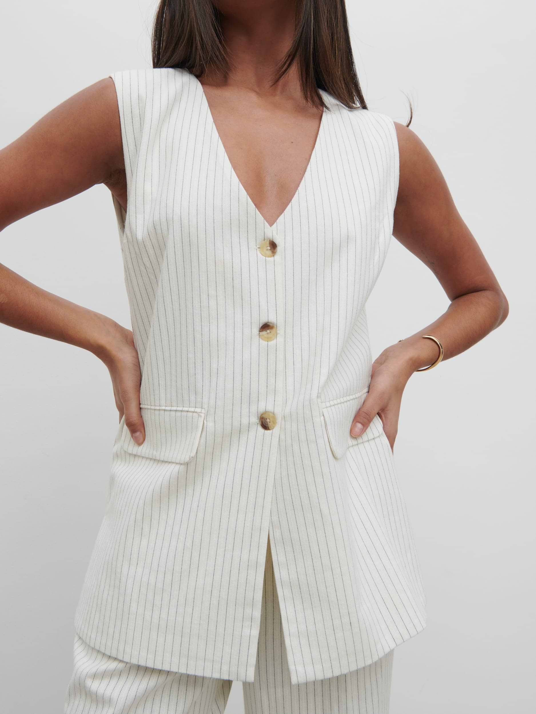 Harlee Waistcoat - Pinstripe