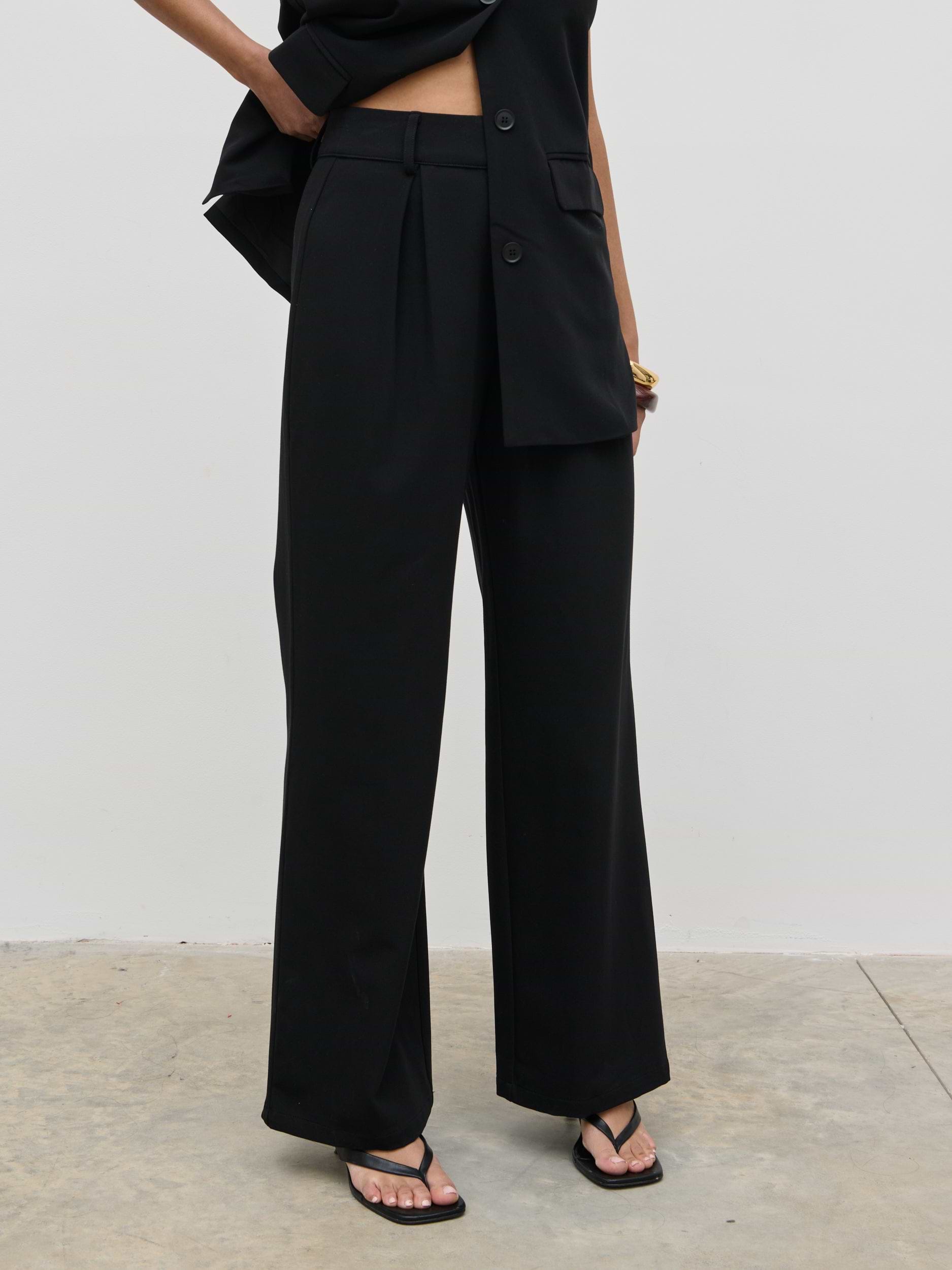 Harlee Straight Leg Trousers - Black