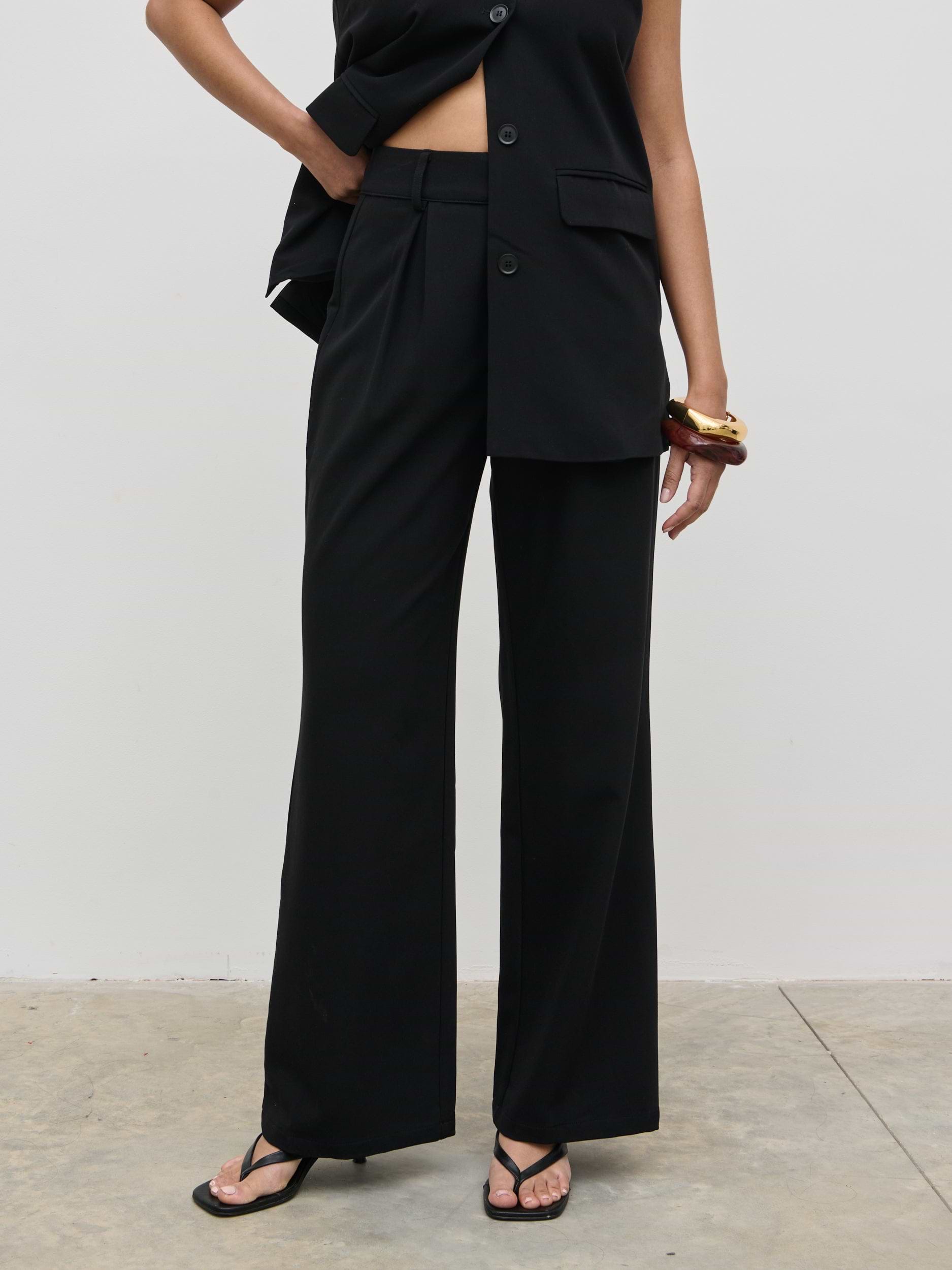 Harlee Straight Leg Trousers - Black
