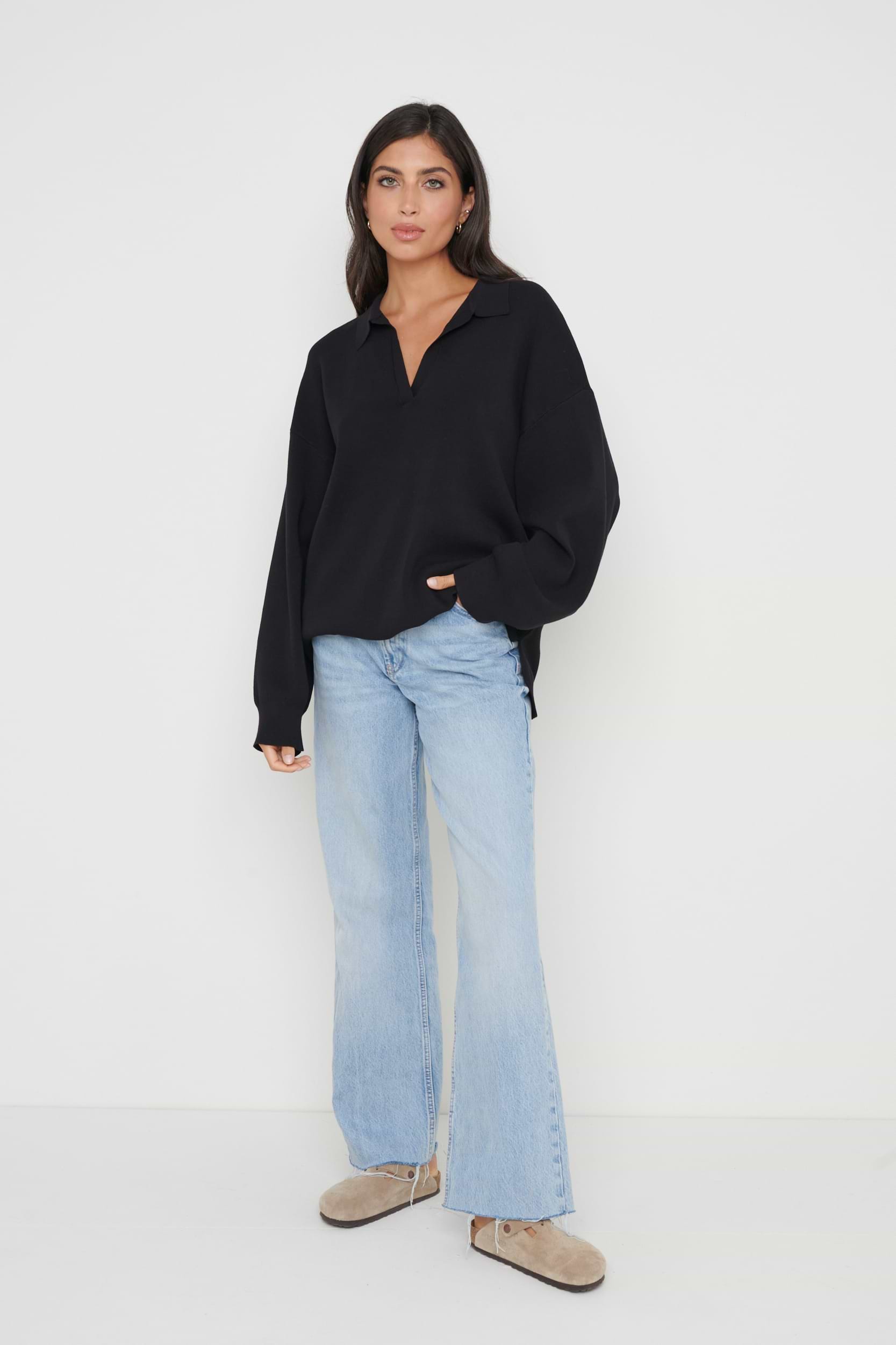 Hayden Oversized Knit Jumper - Black