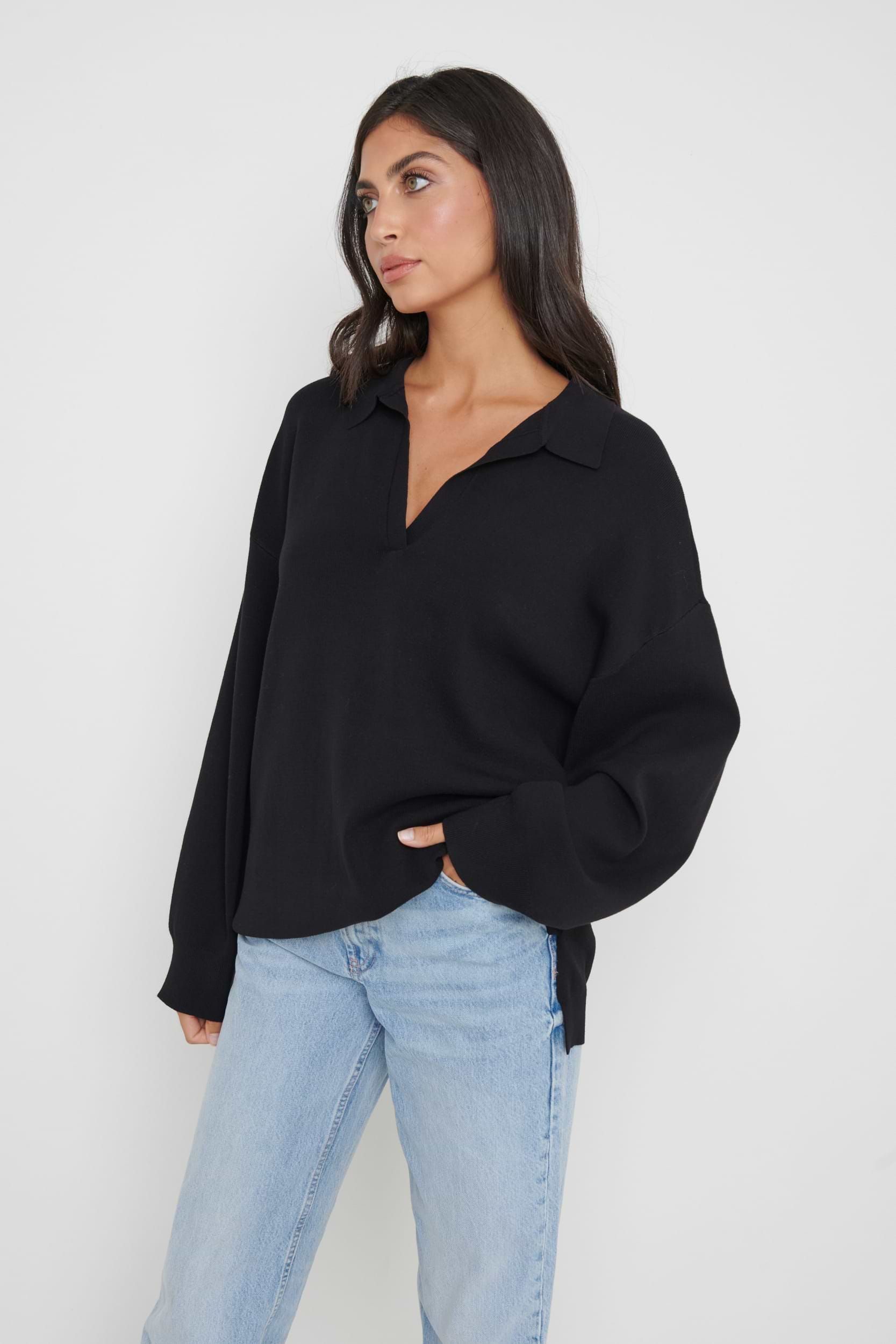 Hayden Oversized Knit Jumper - Black