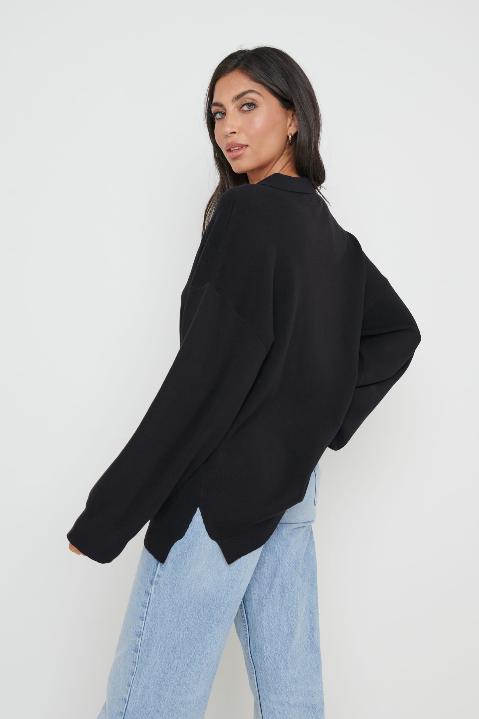 Hayden Oversized Knit Jumper - Black
