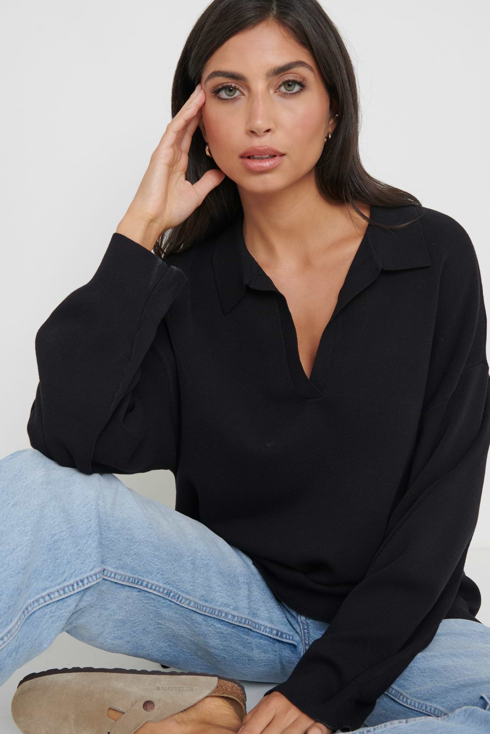 Hayden Oversized Knit Jumper - Black