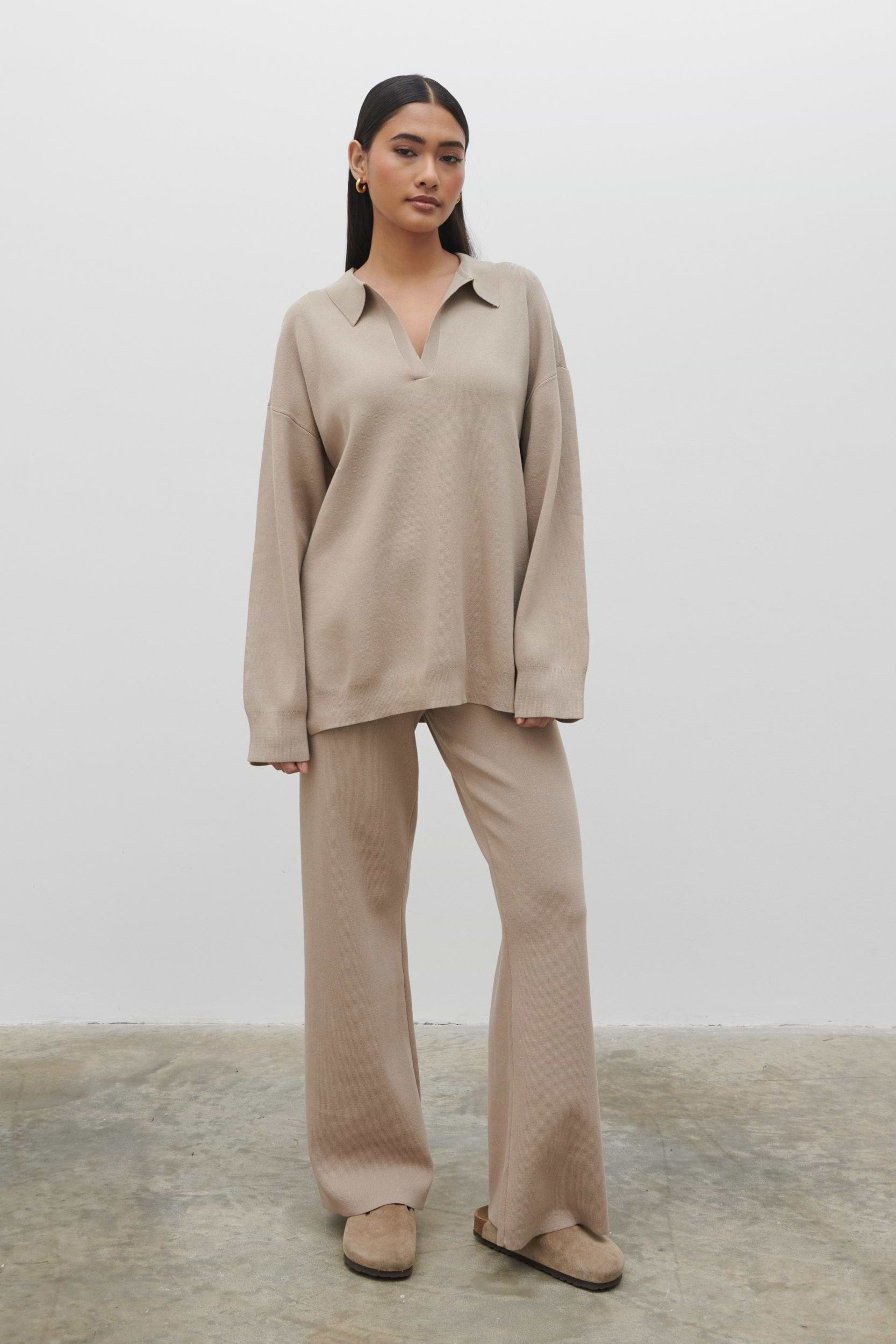 Hayden Oversized Knit Jumper - Beige