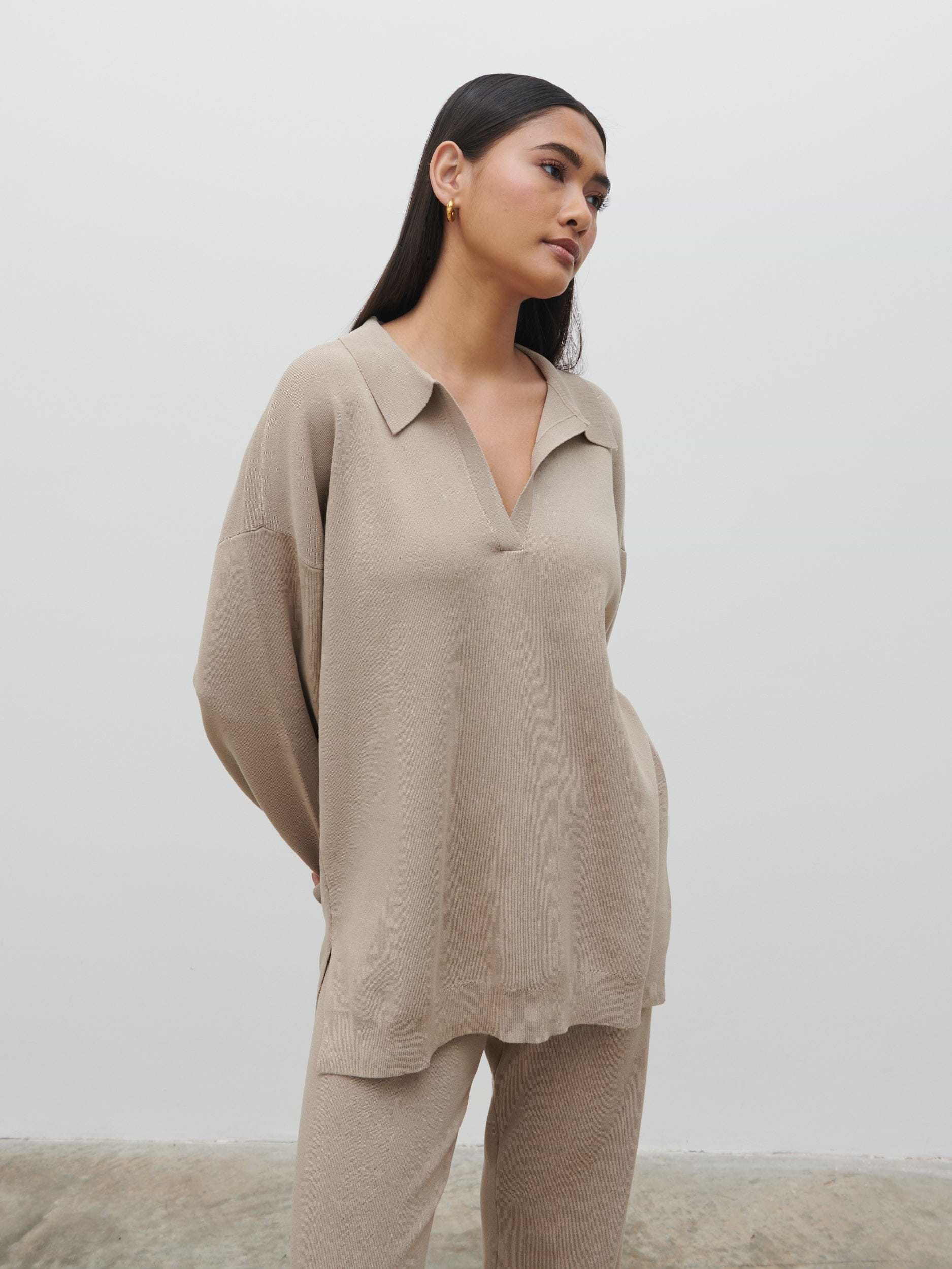 Hayden Oversized Knit Jumper - Beige