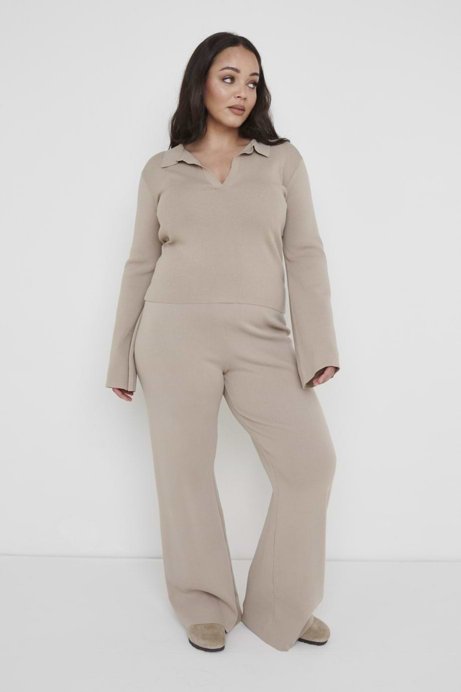 Hayden Knit Top - Beige