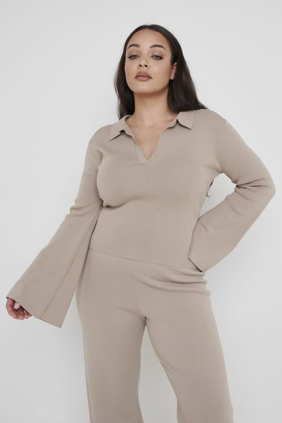 Hayden Knit Top - Beige