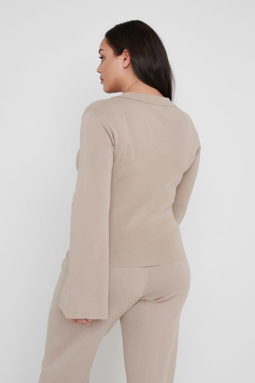 Hayden Knit Top - Beige