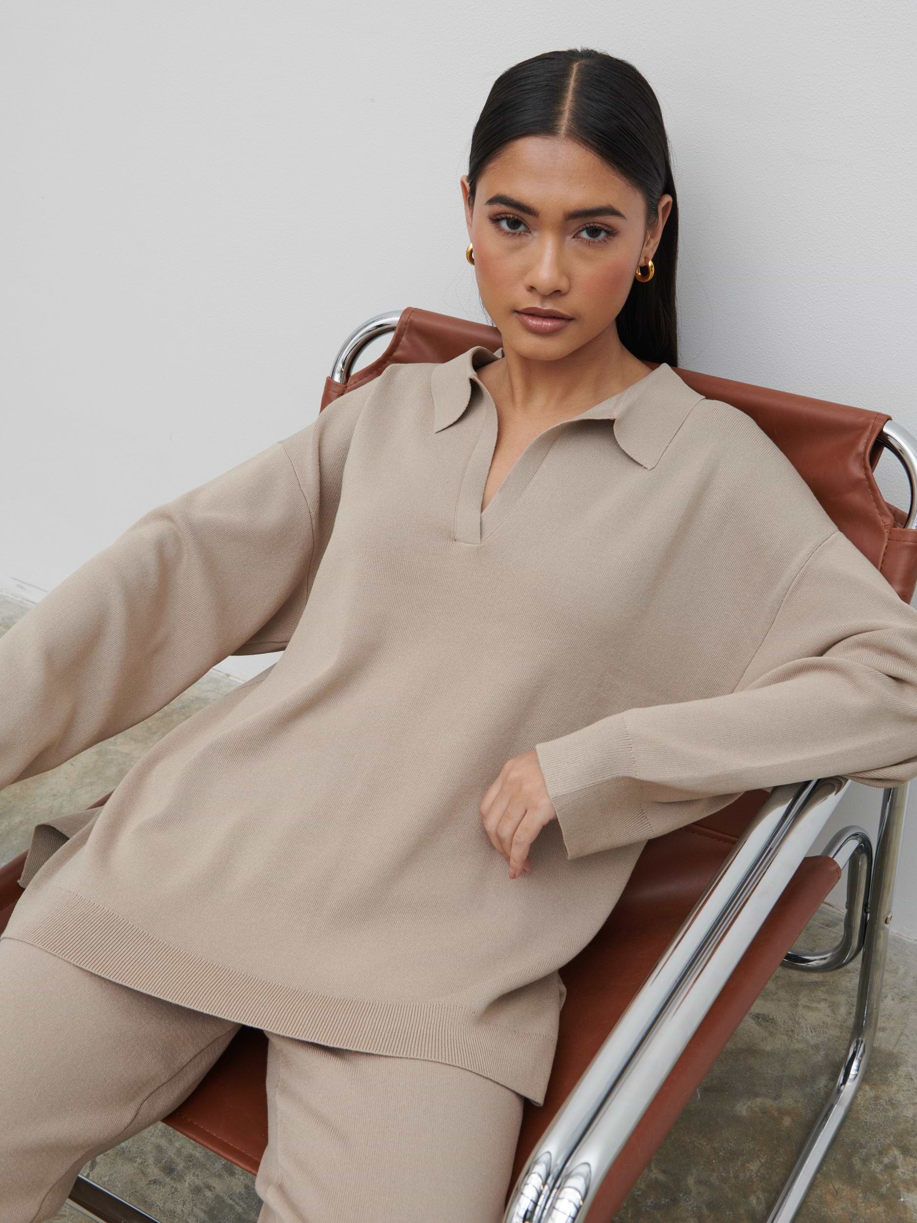 Hayden Oversized Knit Jumper - Beige