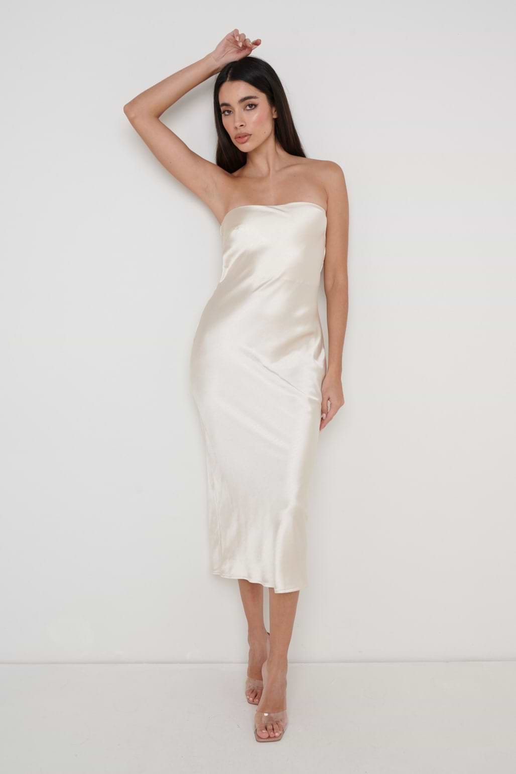 Heather Bandeau Dress - Oyster
