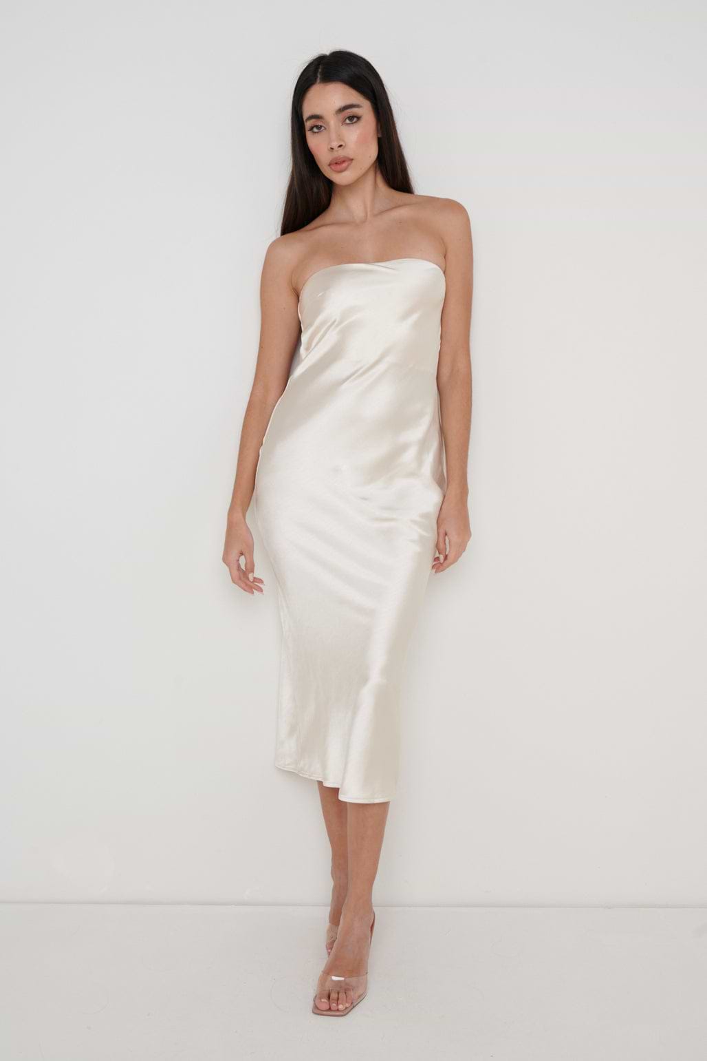 Heather Bandeau Dress - Oyster