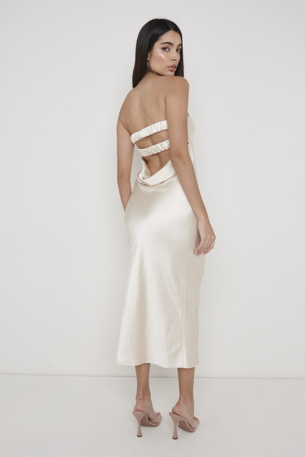 Heather Bandeau Dress - Oyster