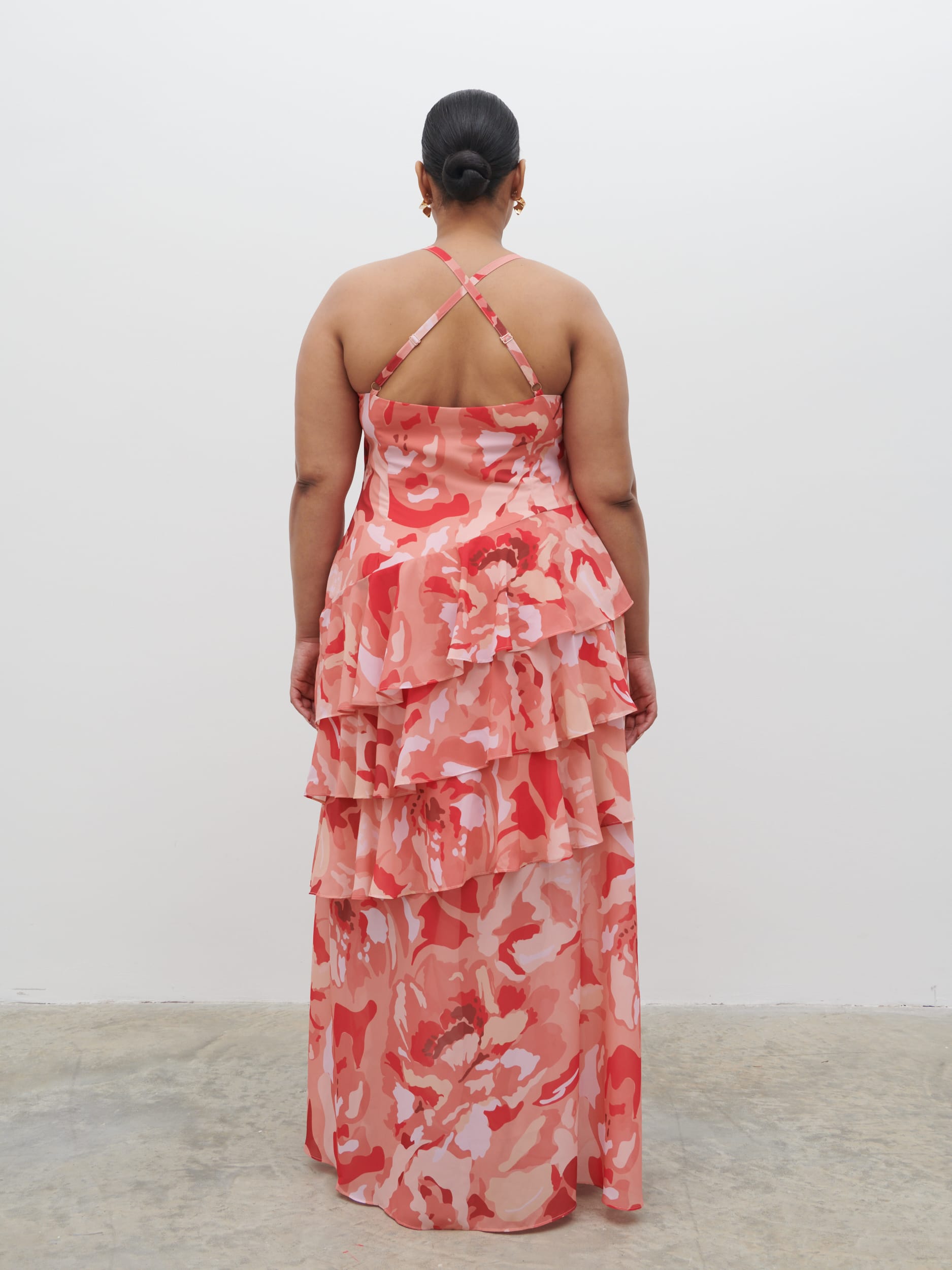 Hettie Maxi Dress Curve - Abstract Multi Floral