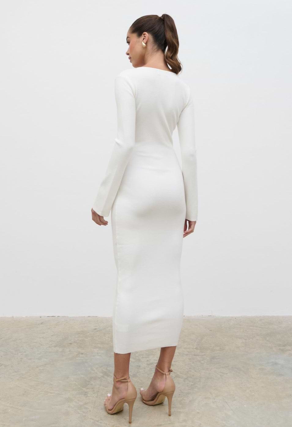 Jacklin Wrap Midaxi Dress - Cream