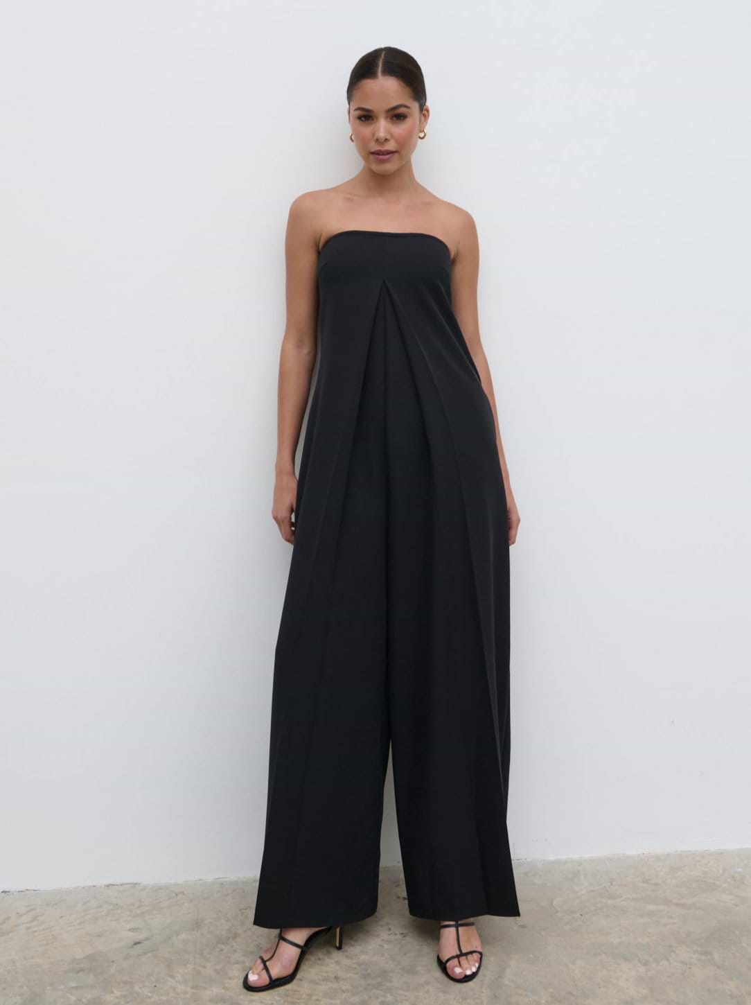 Jaden Bandeau Wide Leg Jumpsuit - Black