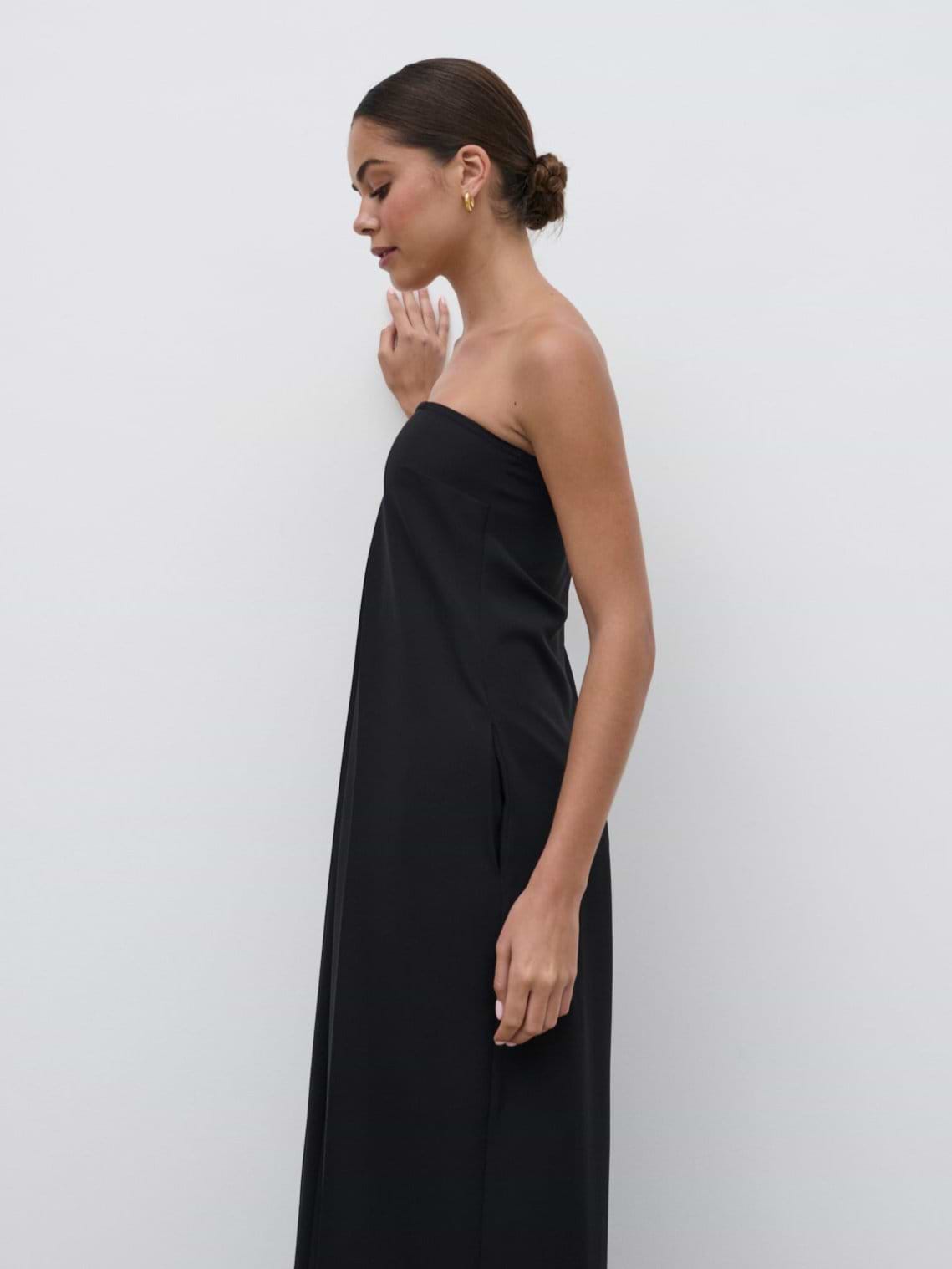 Jaden Bandeau Wide Leg Jumpsuit - Black