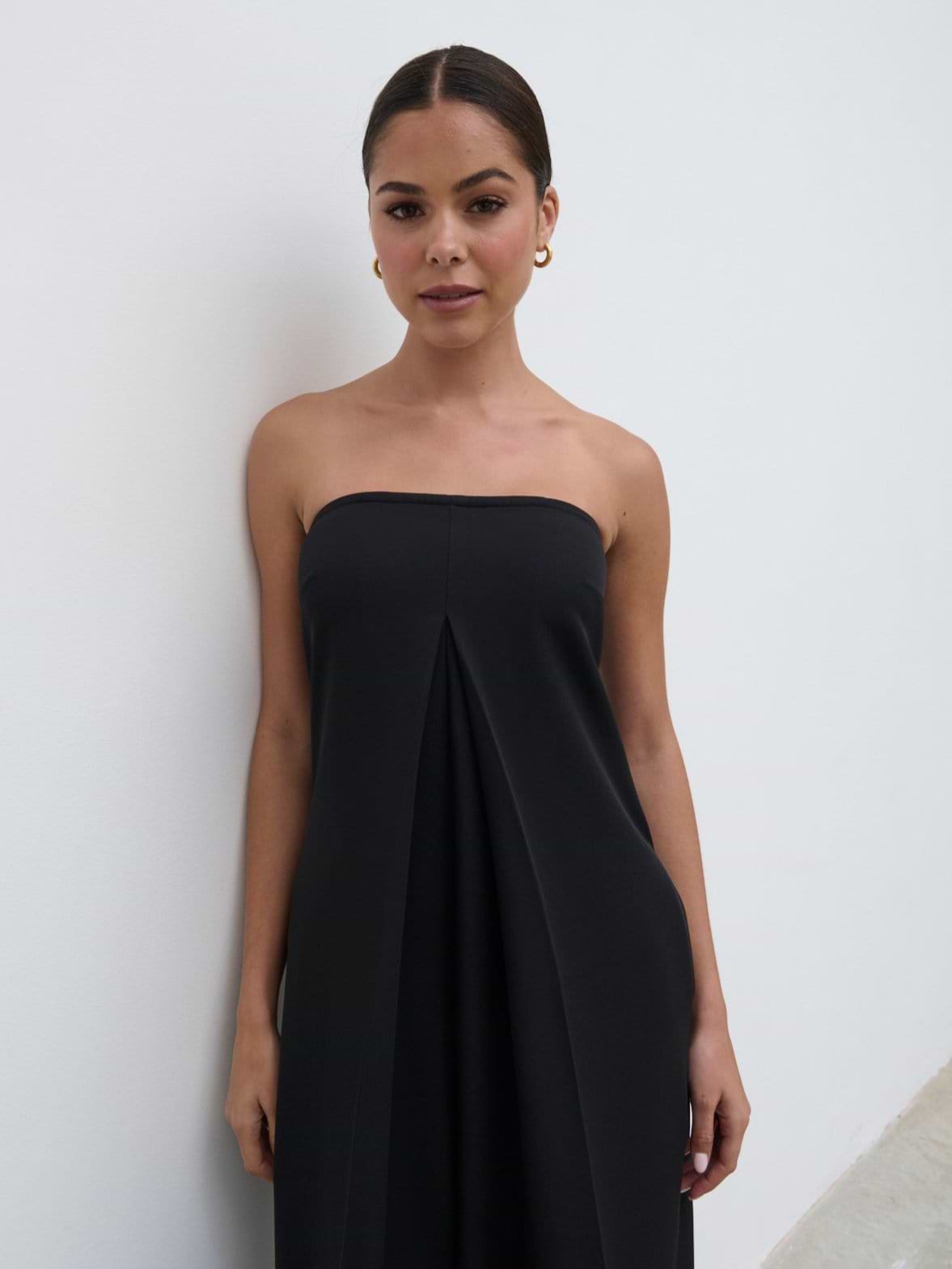 Jaden Bandeau Wide Leg Jumpsuit - Black