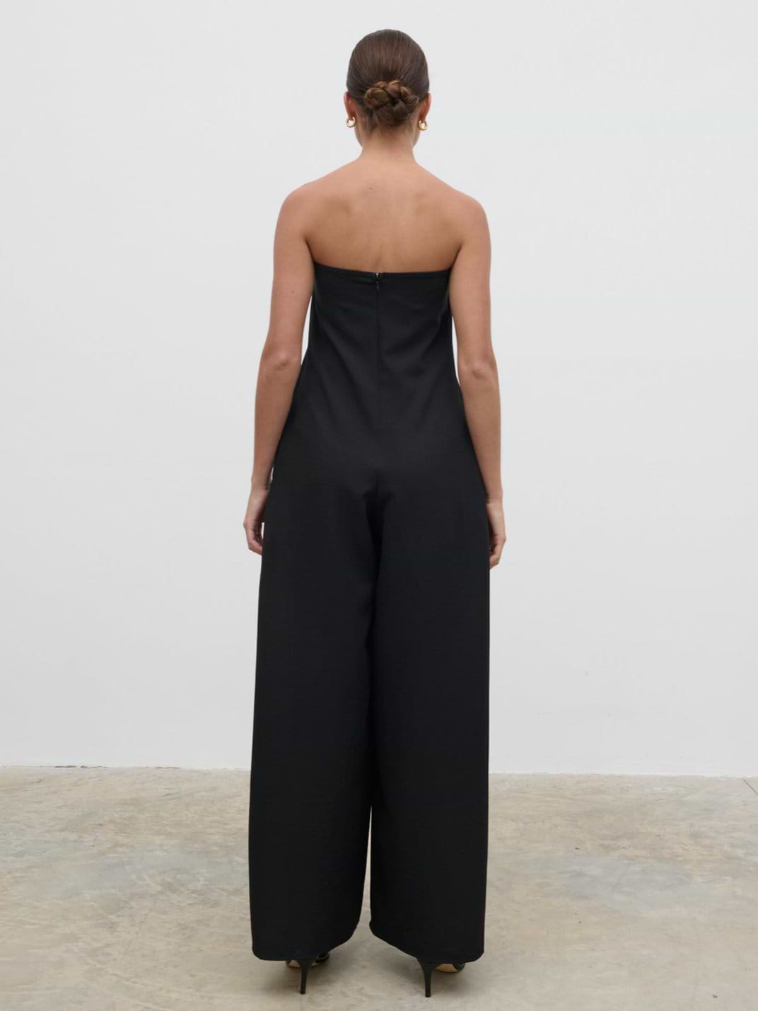 Jaden Bandeau Wide Leg Jumpsuit - Black