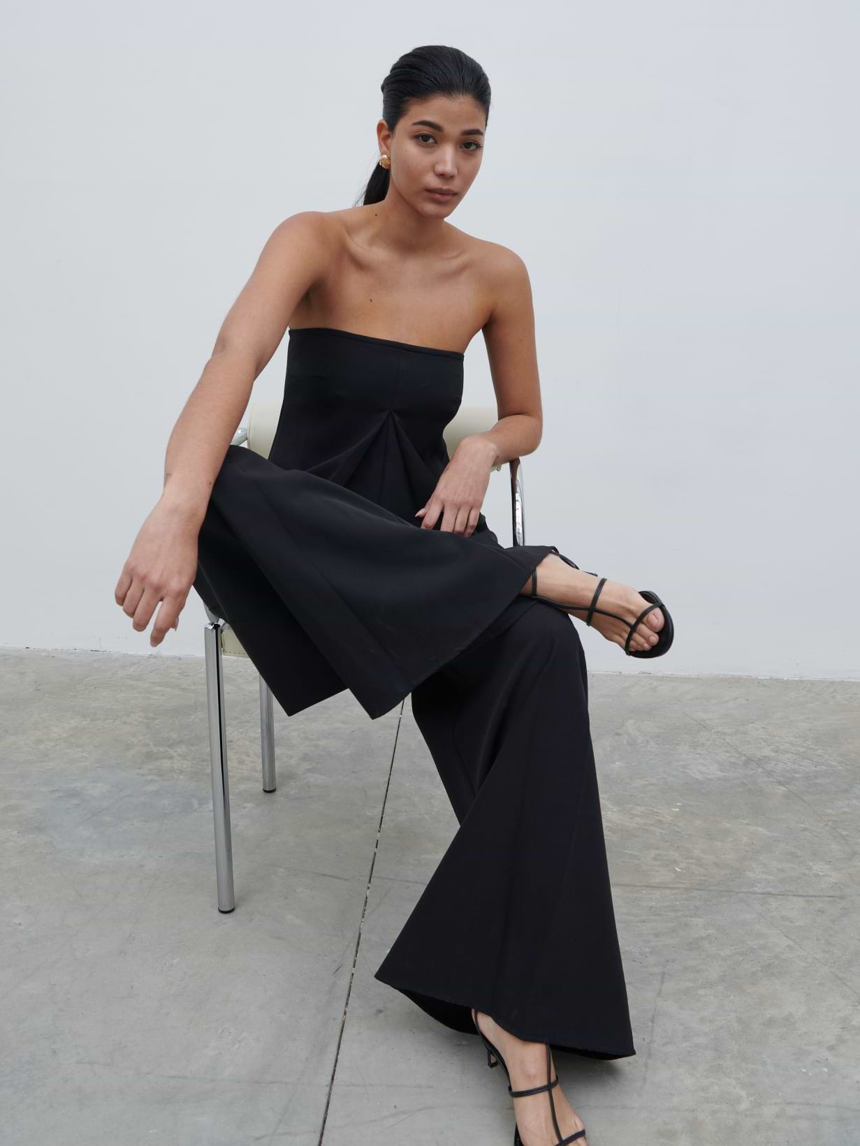 Jaden Bandeau Wide Leg Jumpsuit - Black
