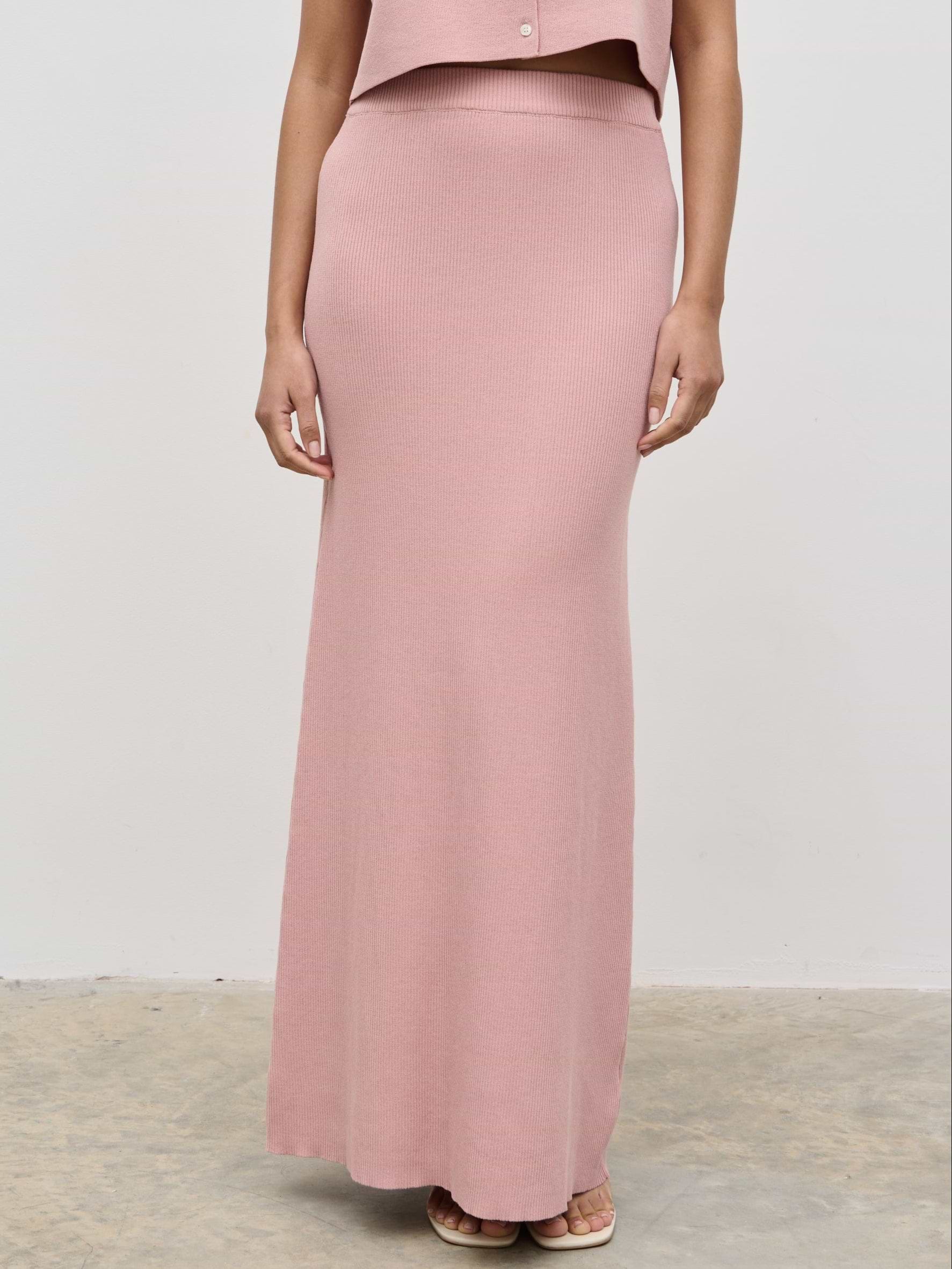 Jasmin Knit Maxi Skirt - Pink