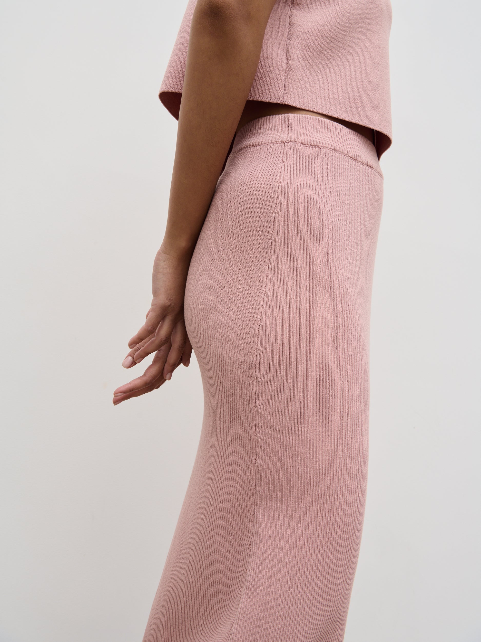Jasmin Knit Maxi Skirt - Pink
