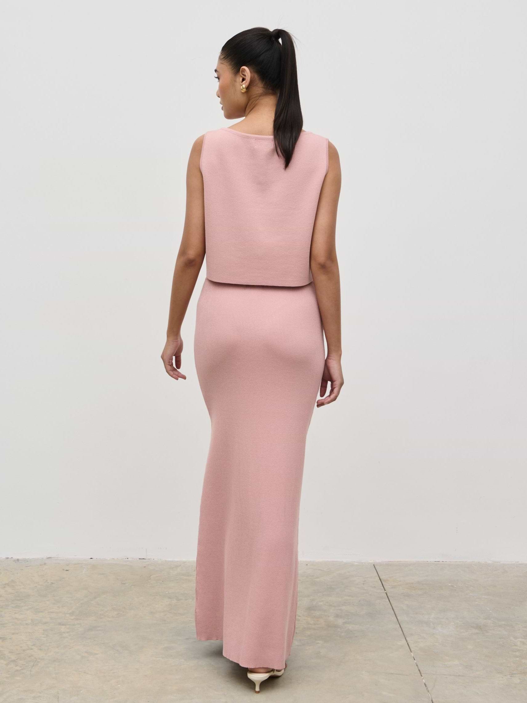 Jasmin Knit Maxi Skirt - Pink