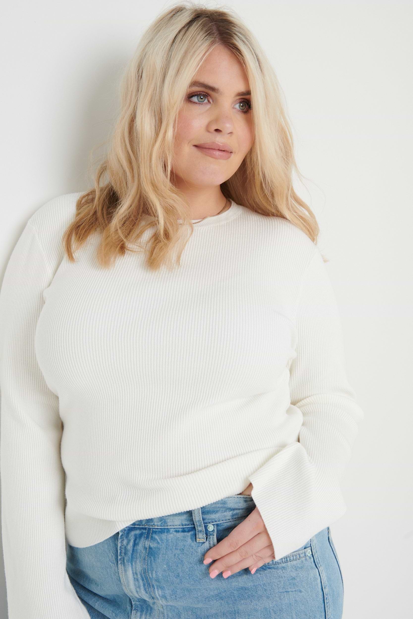 Jayla Long Sleeve Knit Top - Cream