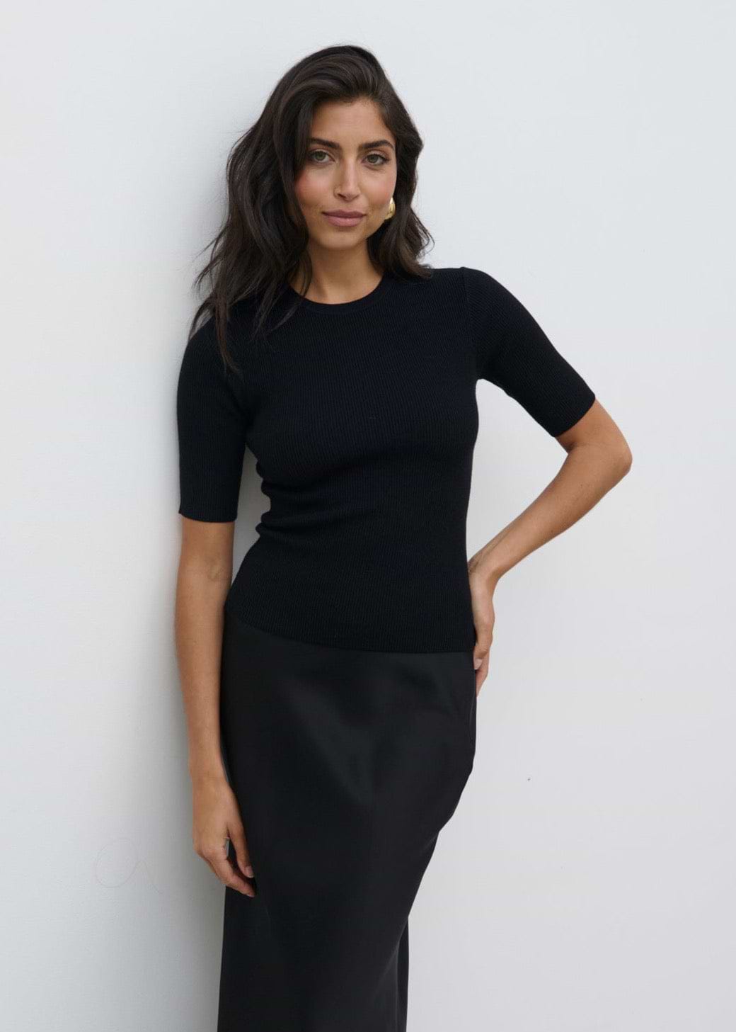 Jayla Knit Top - Black