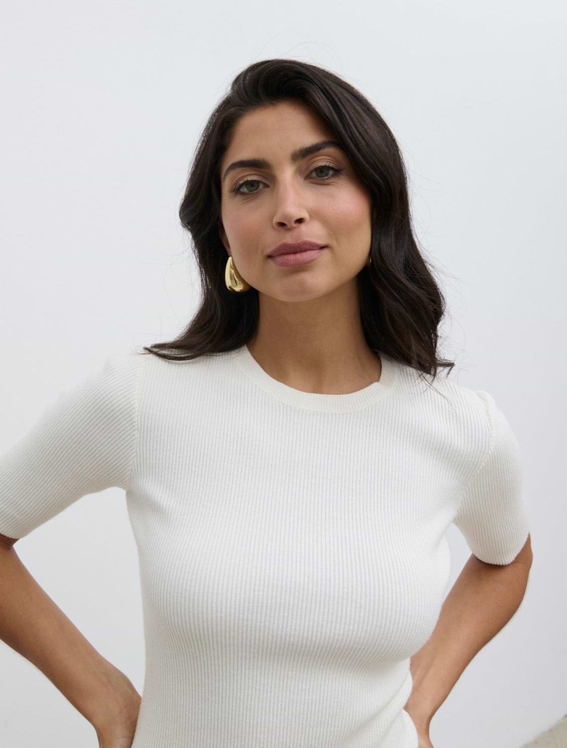 Jayla Knit Top - Cream