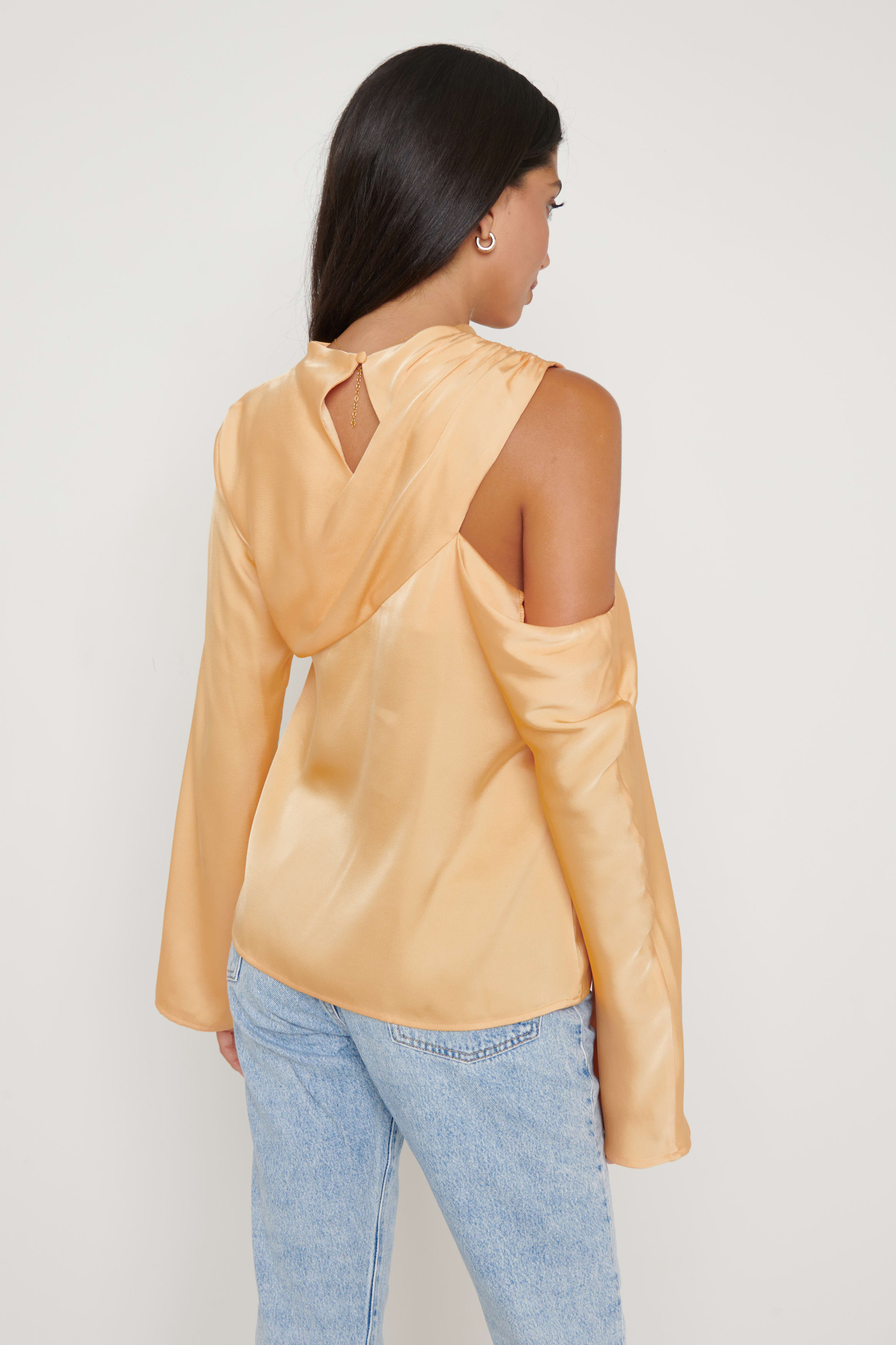 Jett Asymmetric Blouse - Orange