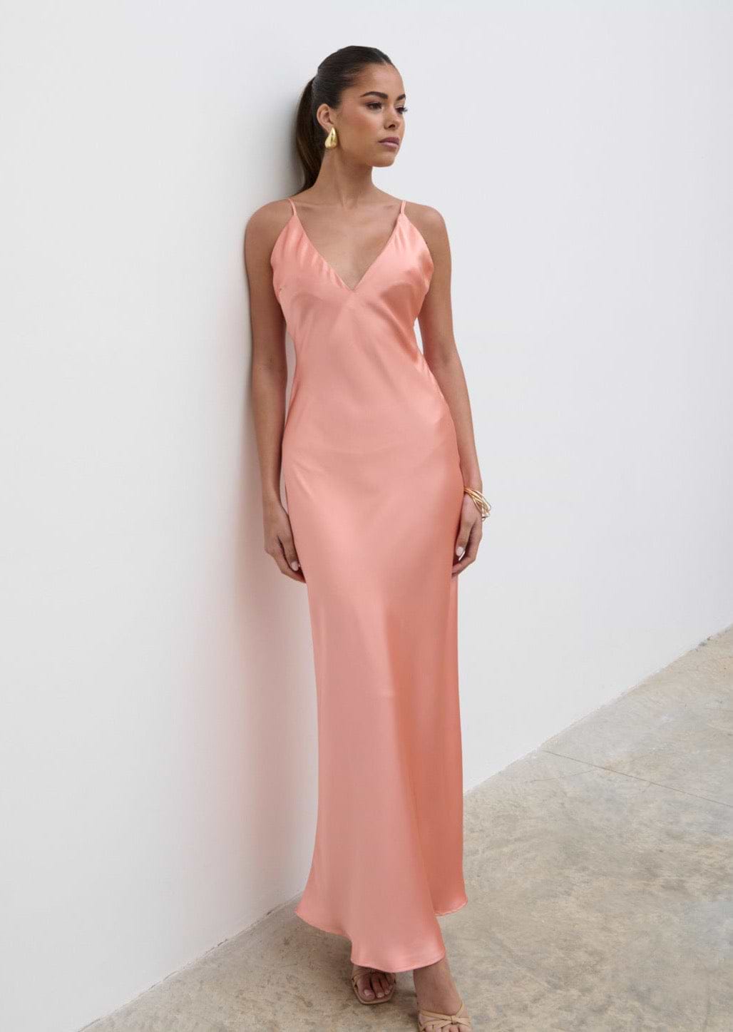 Jode Maxi Dress - Apricot Ice