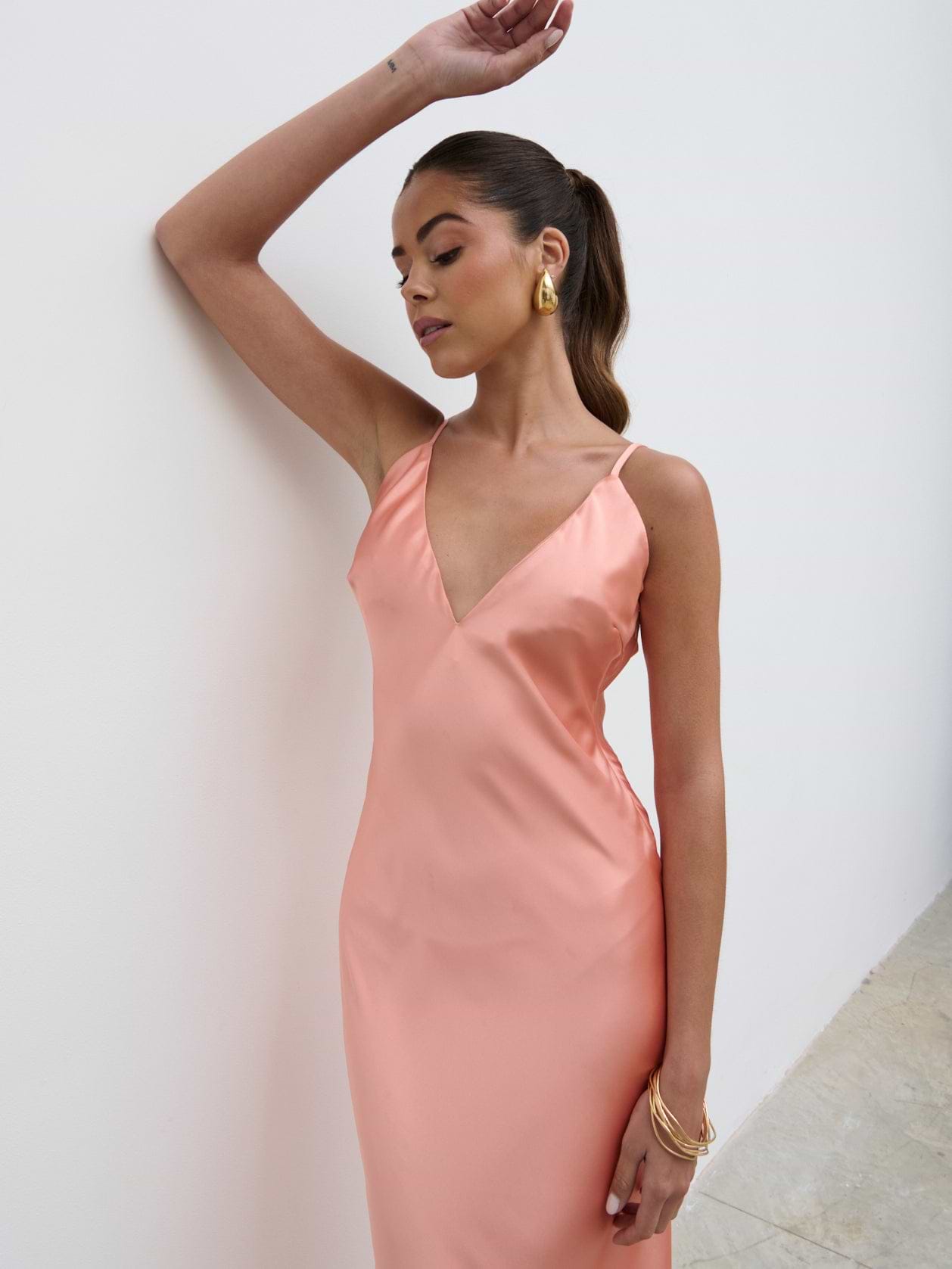 Jode Maxi Dress - Apricot Ice