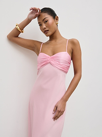 Joely Contrast Maxi Dress - Peony Pink