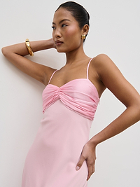 Joely Contrast Maxi Dress - Peony Pink