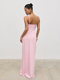 Joely Contrast Maxi Dress - Peony Pink