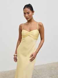 Joely Contrast Midaxi Dress - Lemon