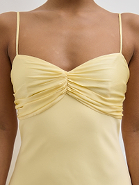 Joely Contrast Midaxi Dress - Lemon