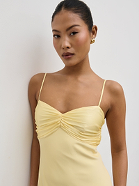 Joely Contrast Midaxi Dress - Lemon